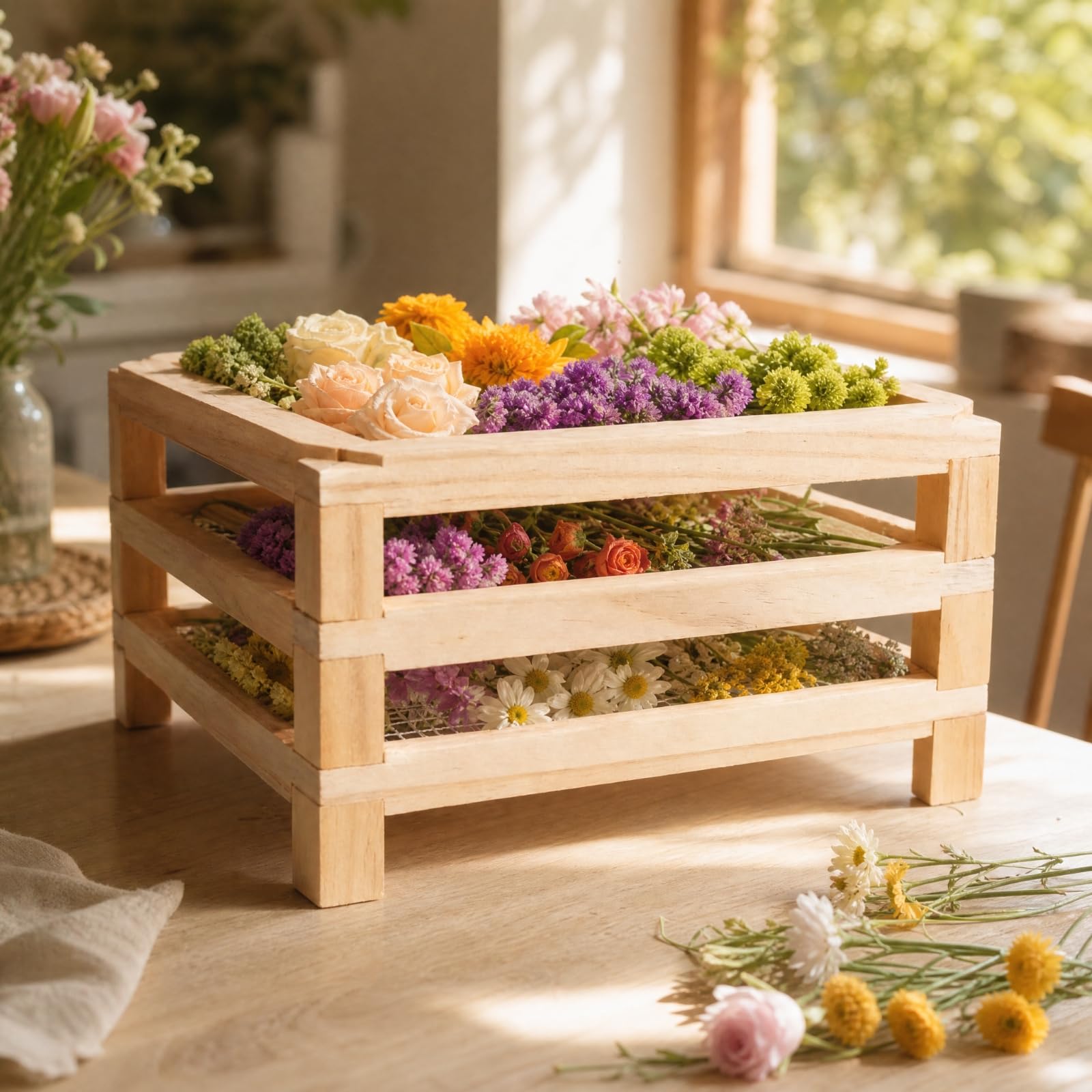 Qianly Secado con perficies Malla Apilable Secador Pasta Versátil Escurridor Pasta Cocina para Hogar, Balcón