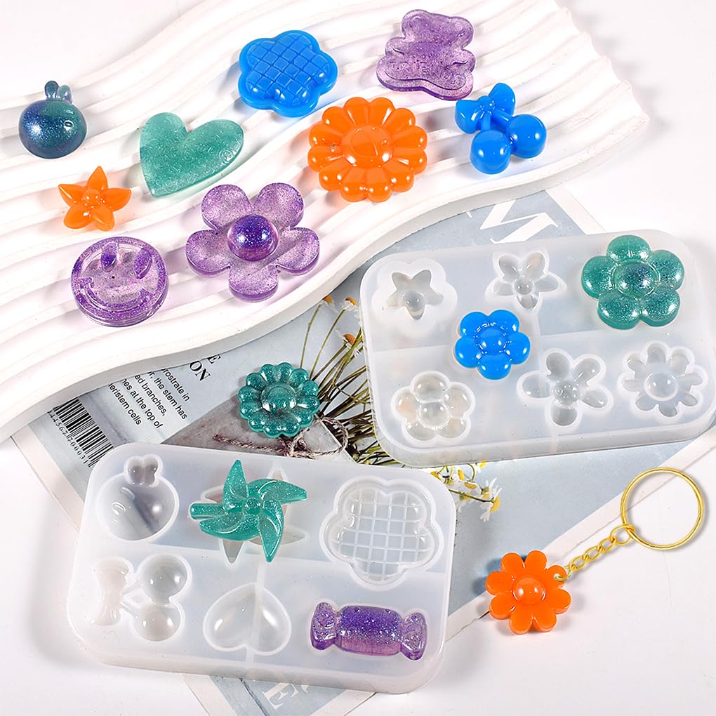 FineInno 3-teiliges Set: Silikon-Gießformen Für Haarspangen & 20 Zubehörteile – DIY Harz Schmuck