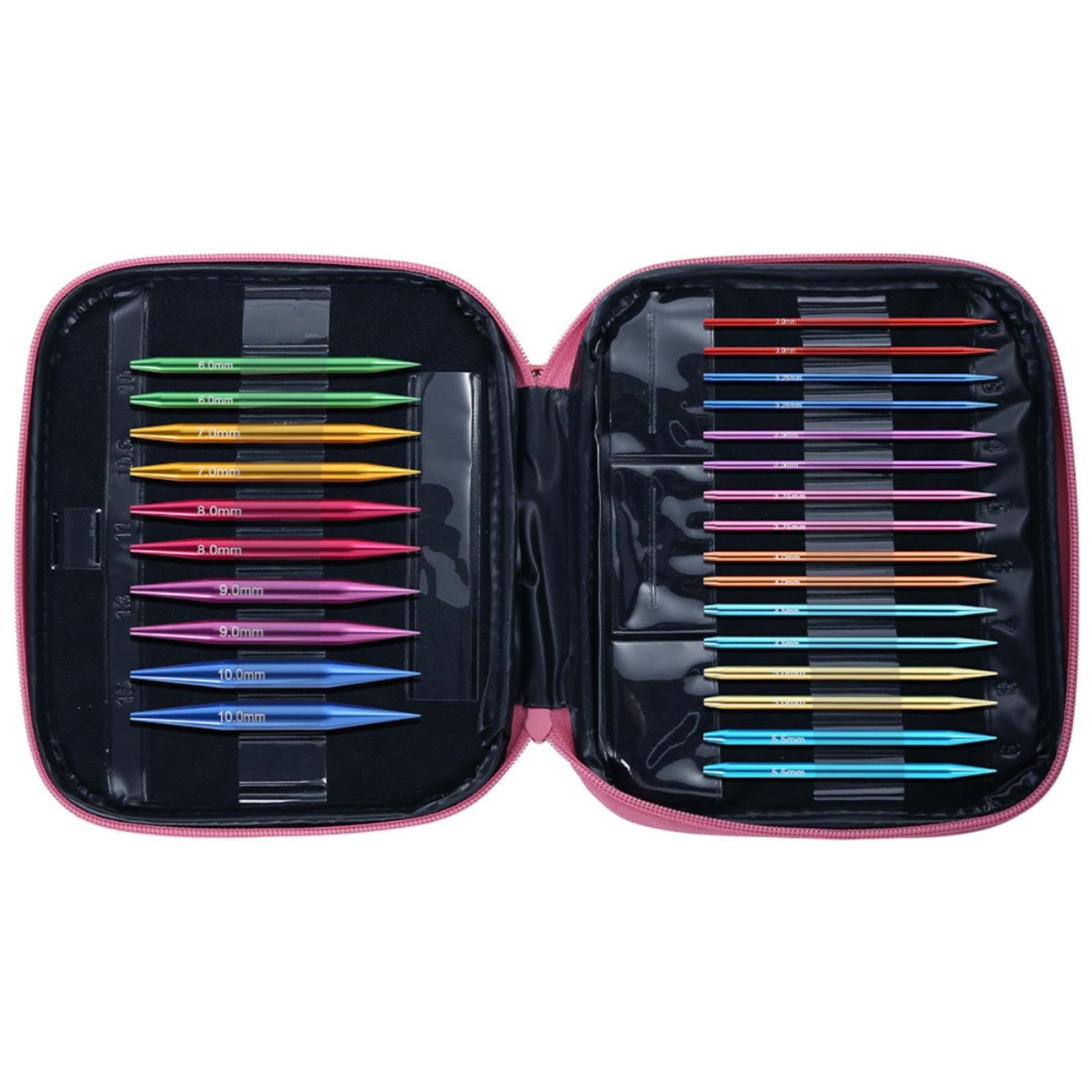 SNAPPSY Interchangeable Circular Knitting Metal Interchangeable Knitting Color-Coded Craft Kit for Knitters, Hobbyists, Home Crafting, Travel-image-22