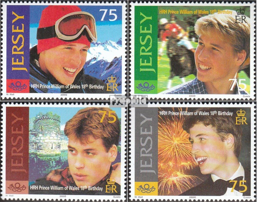 Prophila Collection united kingdom - Jersey 945-948 (complete.issue.) unmounted mint/never hinged ** MNH 2000 William (Stamps for collectors) British royal family (Diana, Charles, Elisabeth ..)
