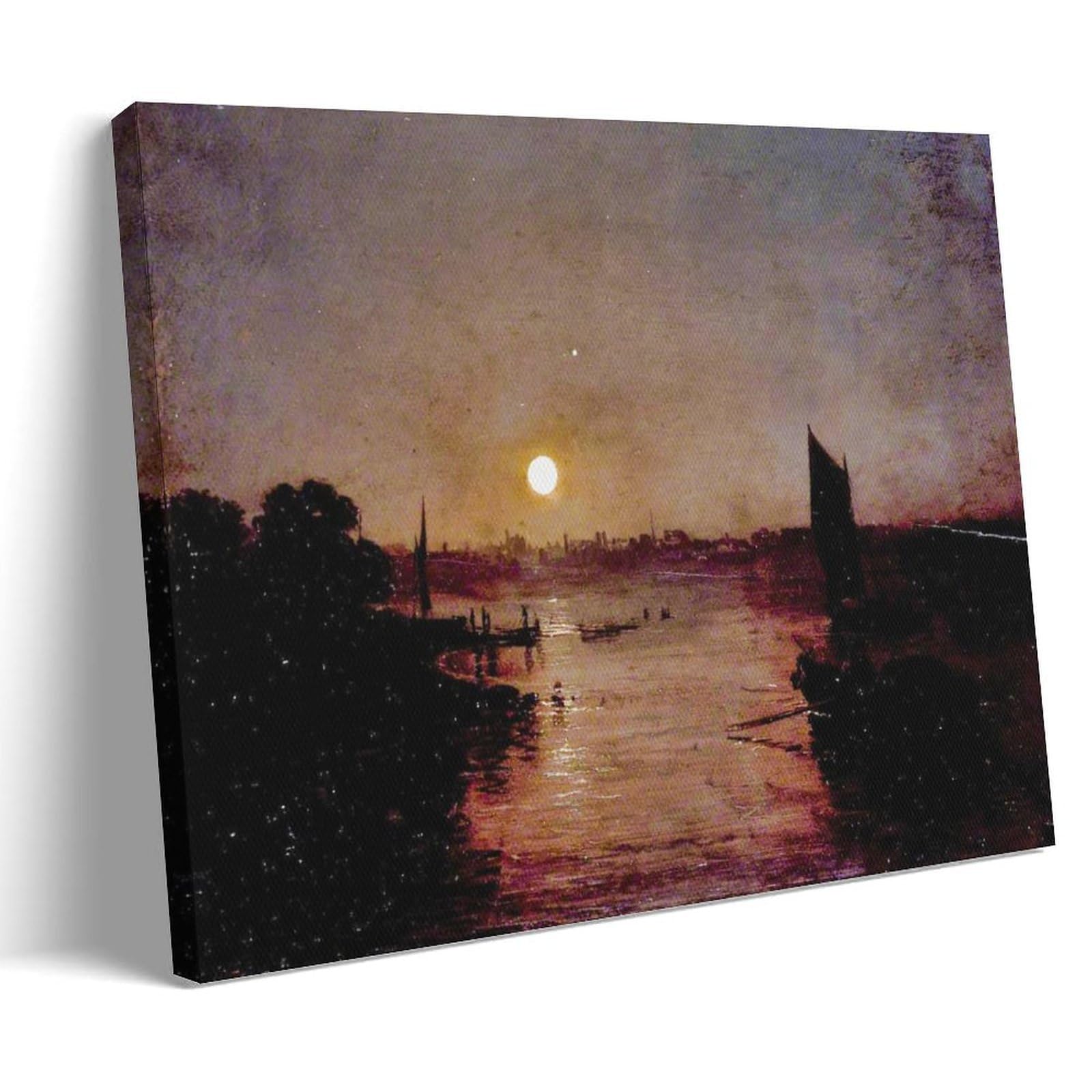 Xuxuecc Frame Joseph Mallord William Turner Wall Art Prints Paintings Poster Moonlight, A Study At Millbank Art Canvas Painting Decor Wall Print Photo Home Modern Decoratives 20X30inch(50X75cm)