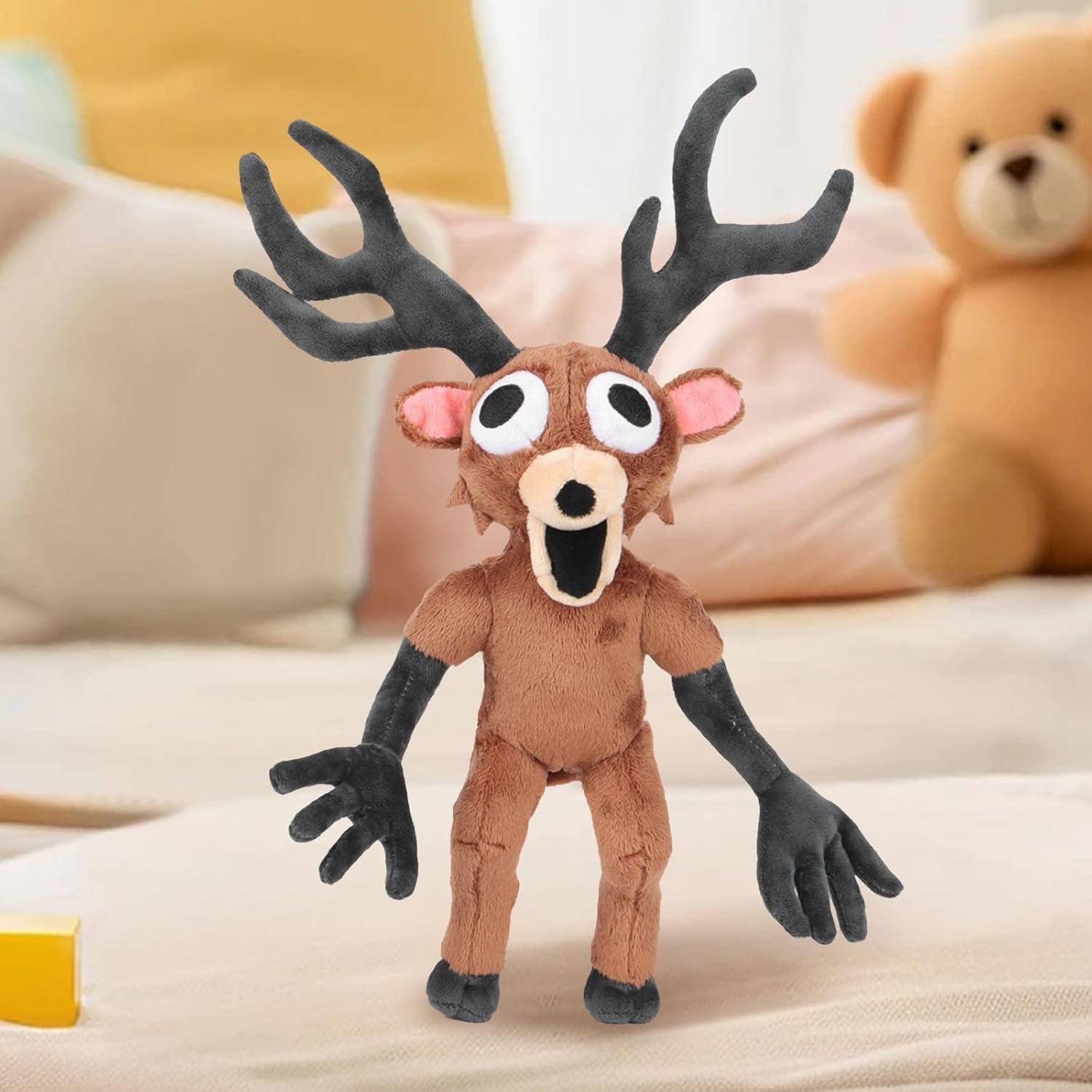 Peluche 99 Nuits Dans La Forêt - Cerf Méchant à Collectionner, Figurine Douce Cadeau Noël