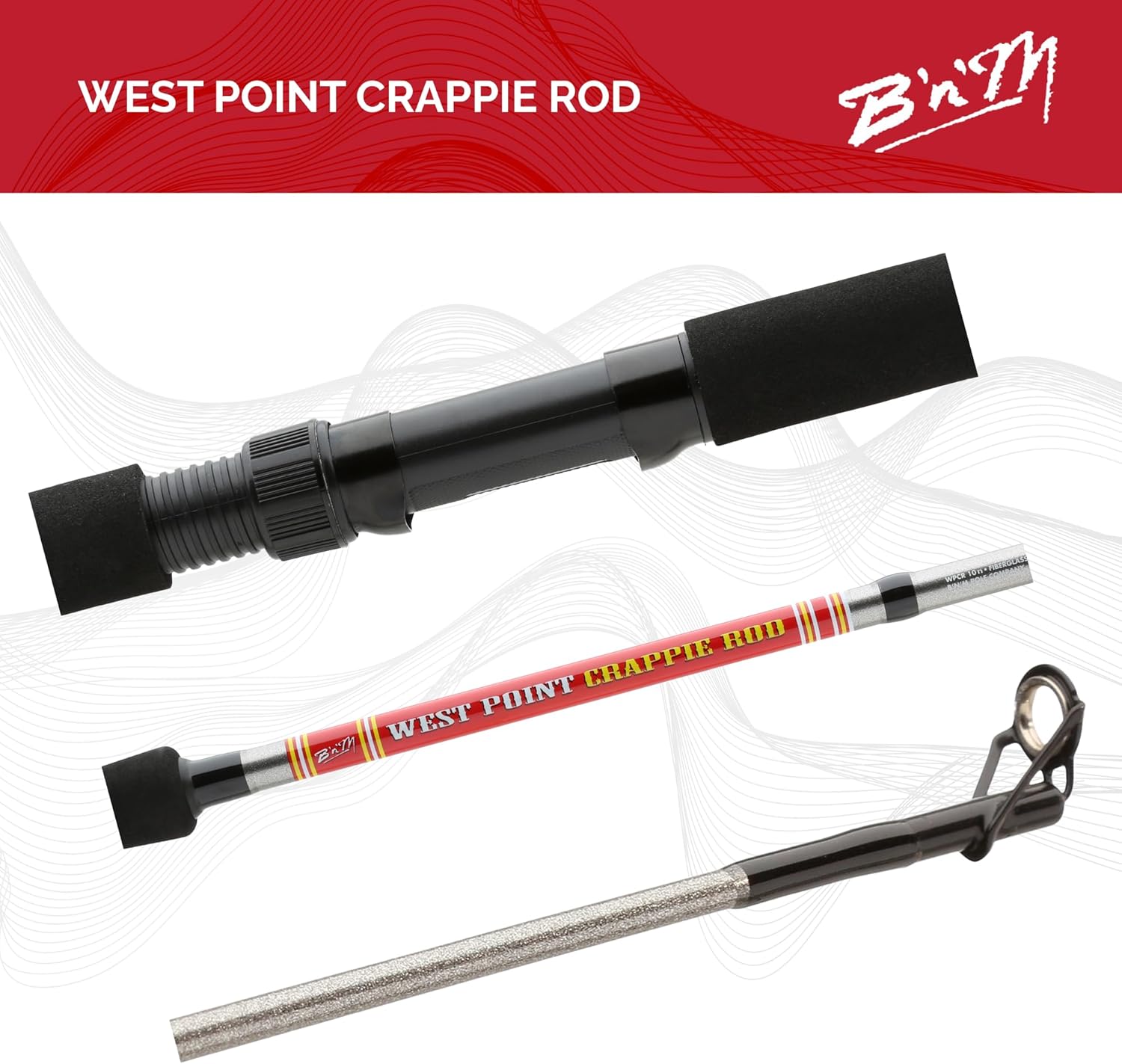 B'n'M Poles - West Point Crappie Rod, 14 Foot (3 Sections)