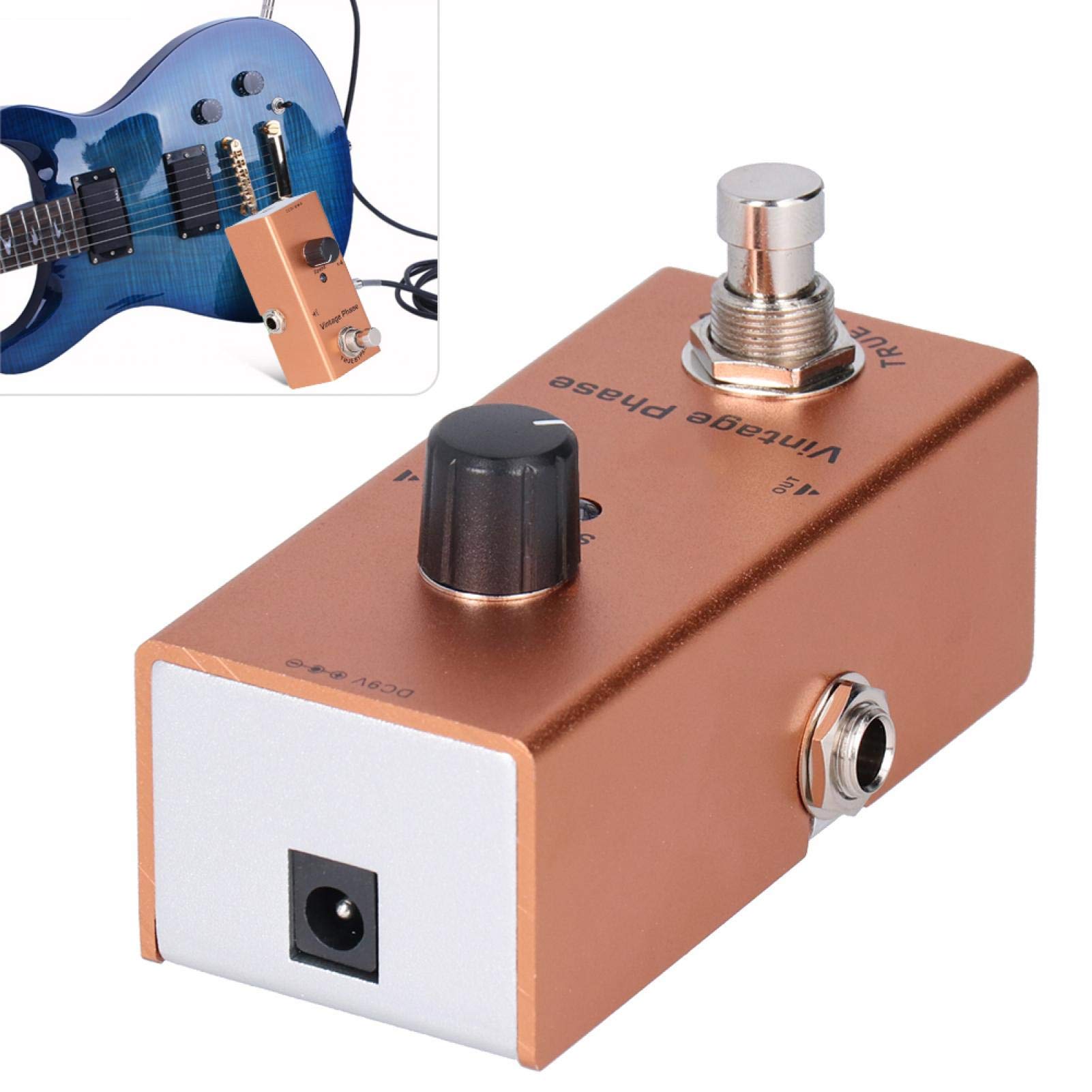 Pédale d'effet de guitare électrique, mini phase vintage, pédale d'effet de phase vintage, mini phaser unique, pour guitare accessoires d'instruments de musique Performance