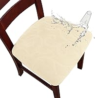 Vista 14 de Genina Fundas impermeables de asiento para silla de comedor, fundas elásticas para sillas de comedor, fundas protectoras para sillas de cocina