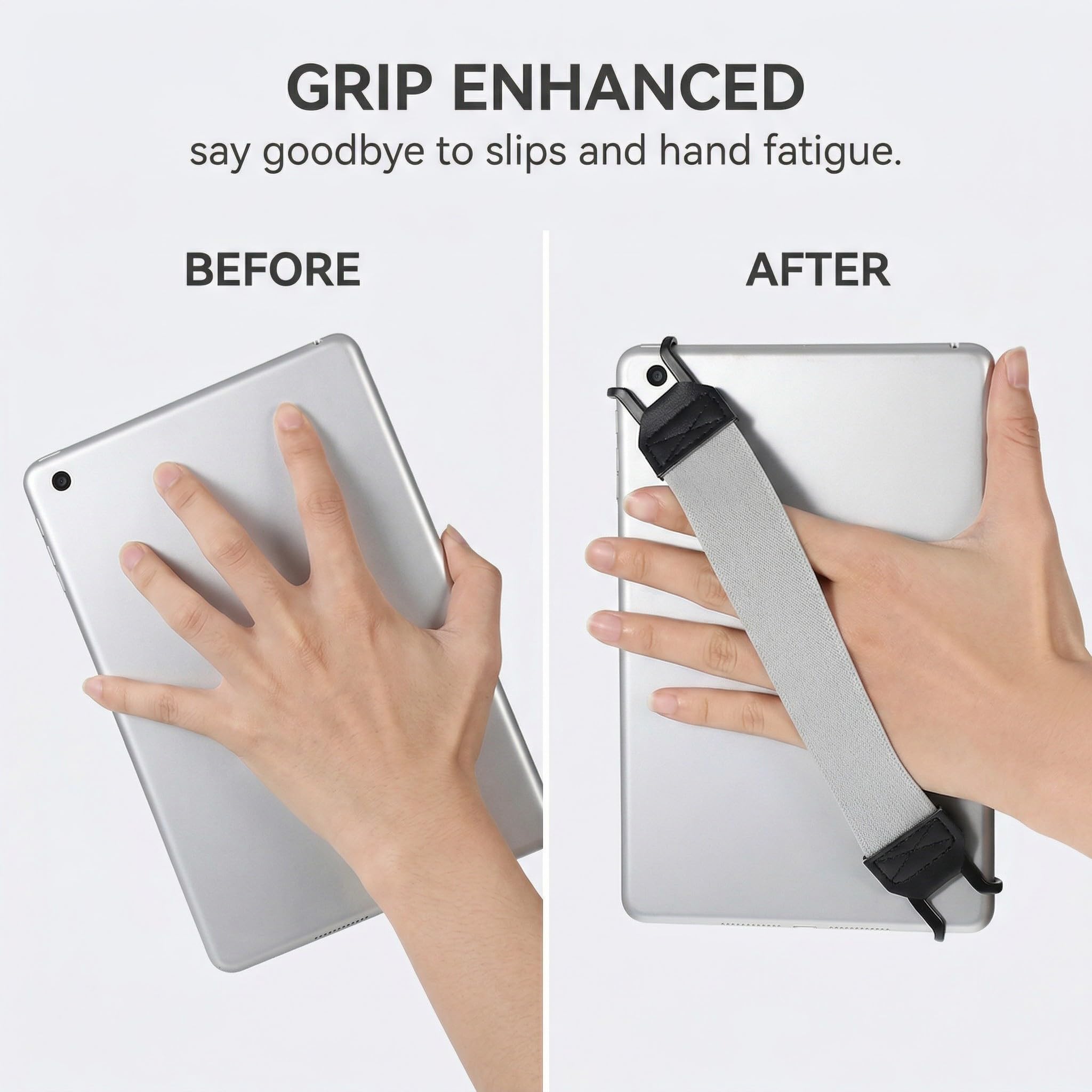 ZAKTUS 2 piezas de correa de mano para tablet, soporte para tablet con agarre para los dedos, ligero y portátil, correa de mano muy elástica, agarre para tablet para dispositivos de lectura (20*3 cm) — view 5