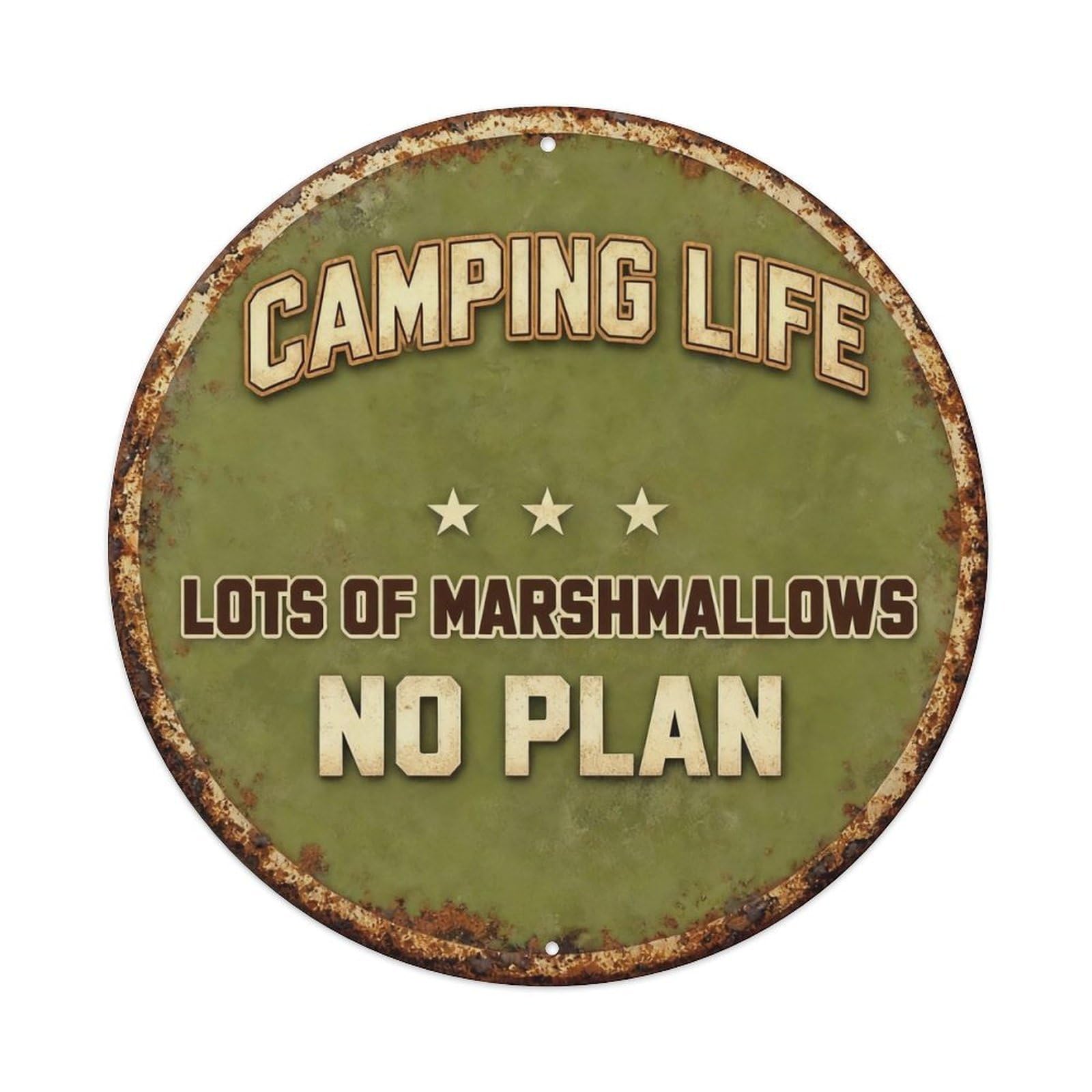 Retro Camping Life Metal Tin Sign Plaque
