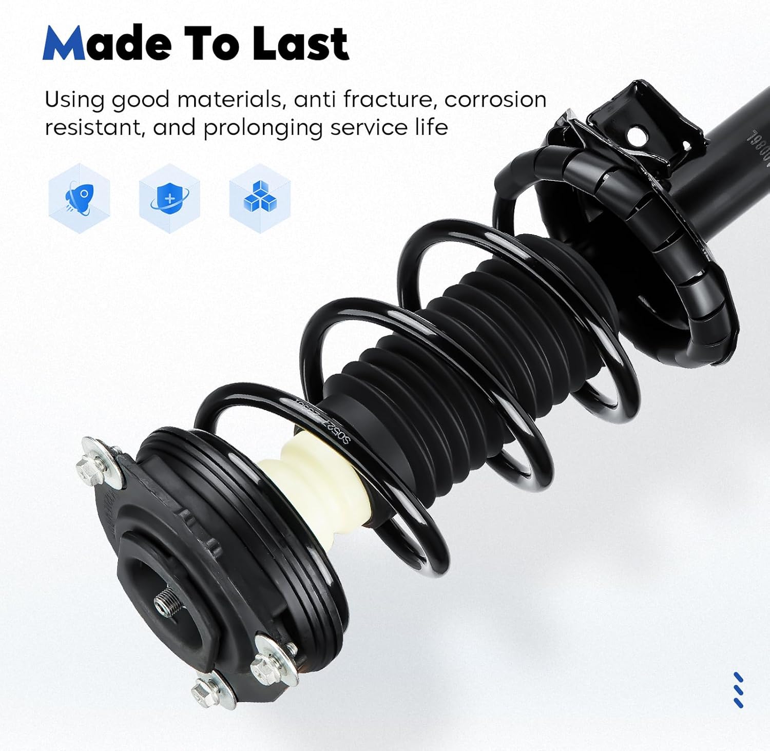 Front Complete Struts Assembly w/Coil Spring Shock Absorber Fit for Nissan Versa 2007-2011 ALL Models, for Versa 2012 Only 1.8L S SL Hatchback, Replace for 172351 172352, 2Pcs