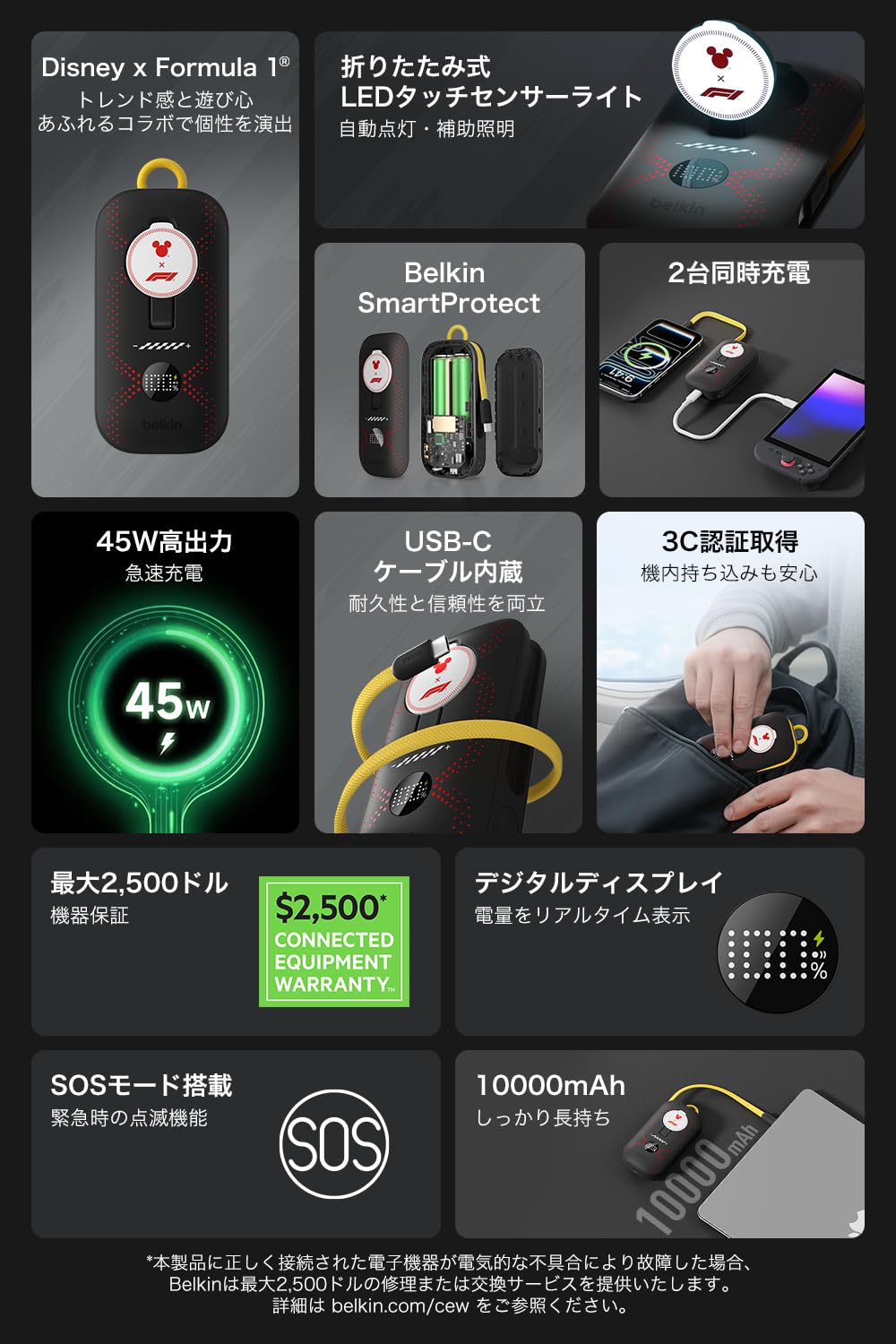 Amazon | Belkin モバイルバッテリー 3C 認証 大容量 10000mAh 最大45W Amazon | Belkin モバイルバッテリー 3C 認証 大容量 10000mAh 最大45W