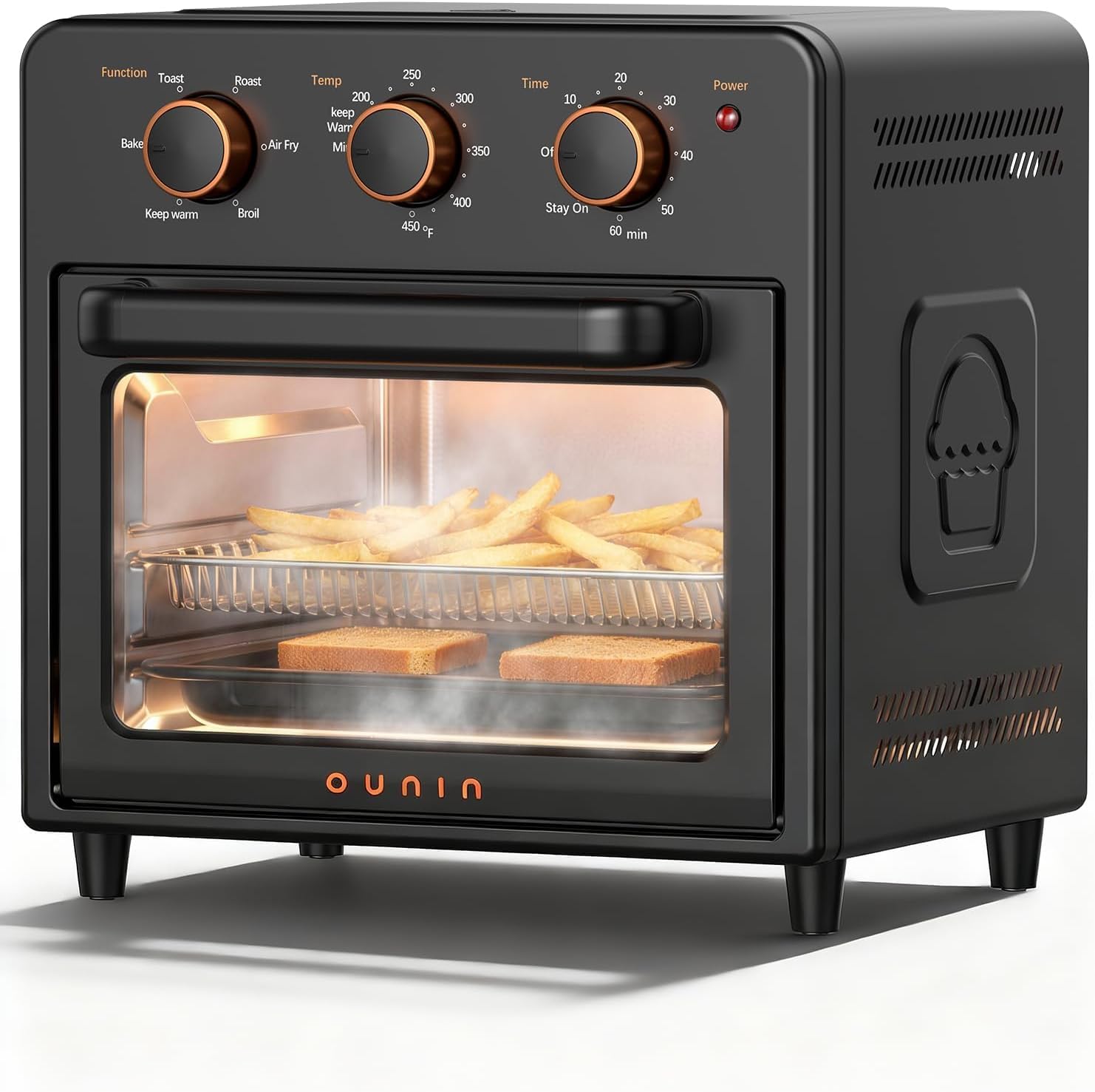 OUNIN Air Fryer & Toaster Oven with Steam Infusion