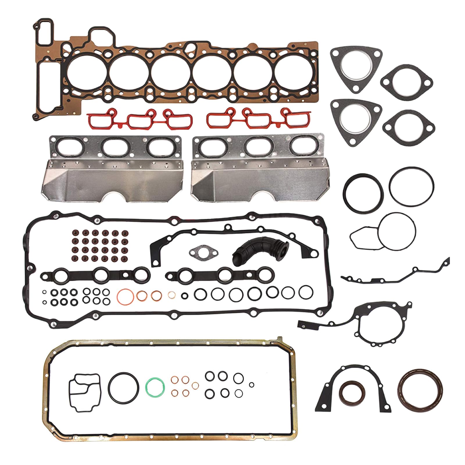AUCERAMIC HS26245PT Cylinder Head Gasket Set for 2001-2006 BMW 325i 325xi 325ci 330i 330ci 330xi 525i 530i X3 Z3 E36 E46 2.5L 3.0L M54 B30 Replace HS9325 CS26245