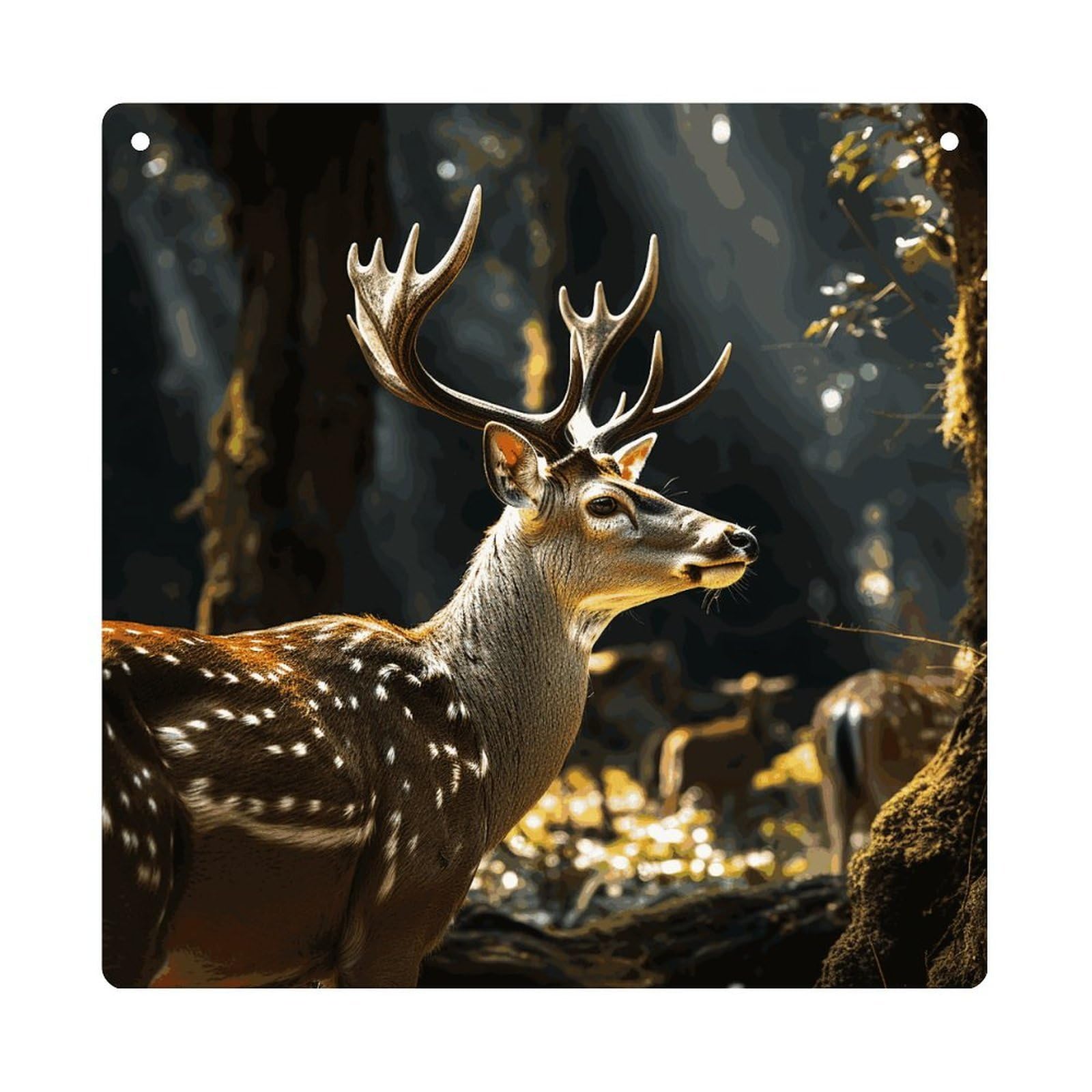 Deer in Wild Hanging Ornament Wall Decor Pendant