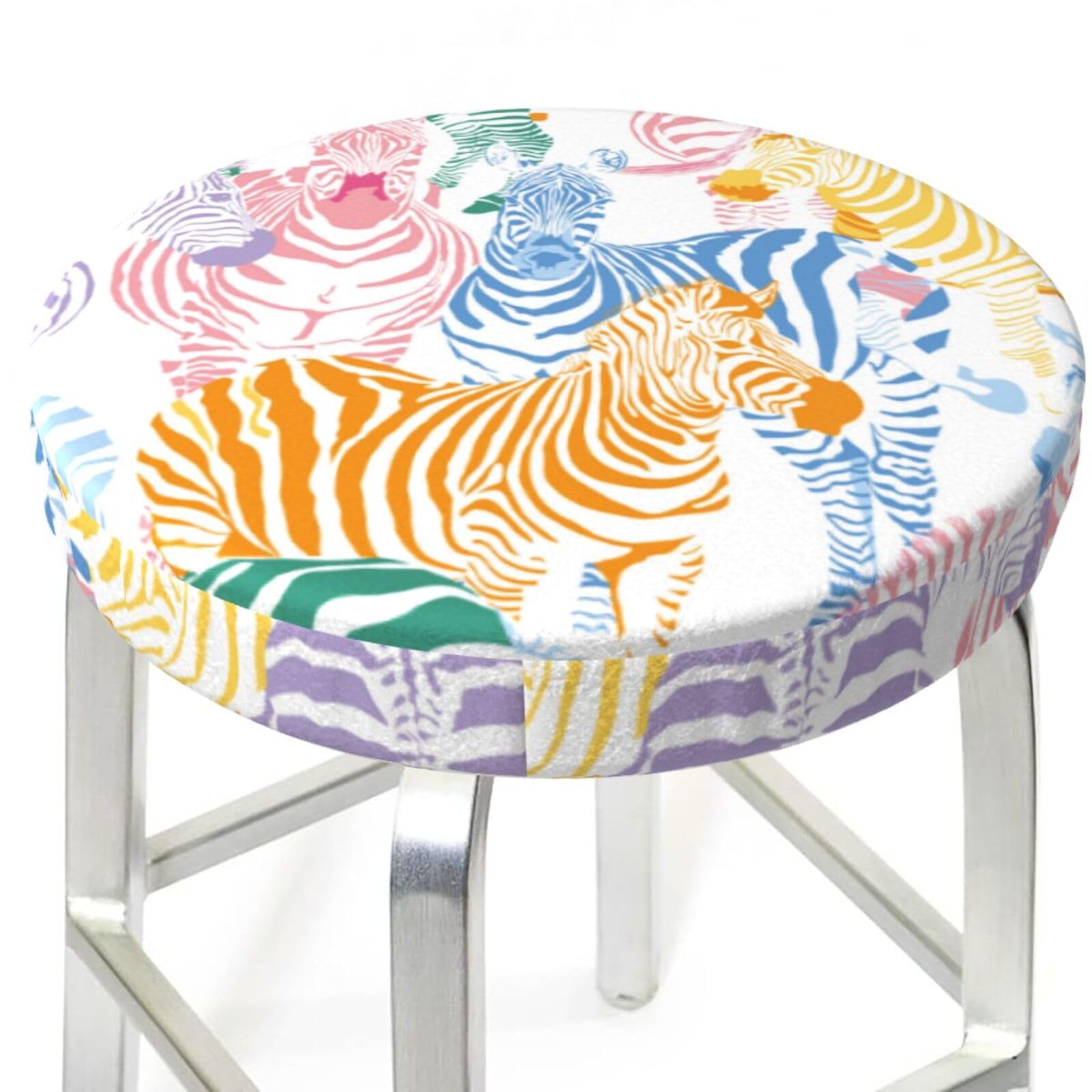 Housses De Tabouret De Bar Rondes De 33 Cm, Extensibles Et