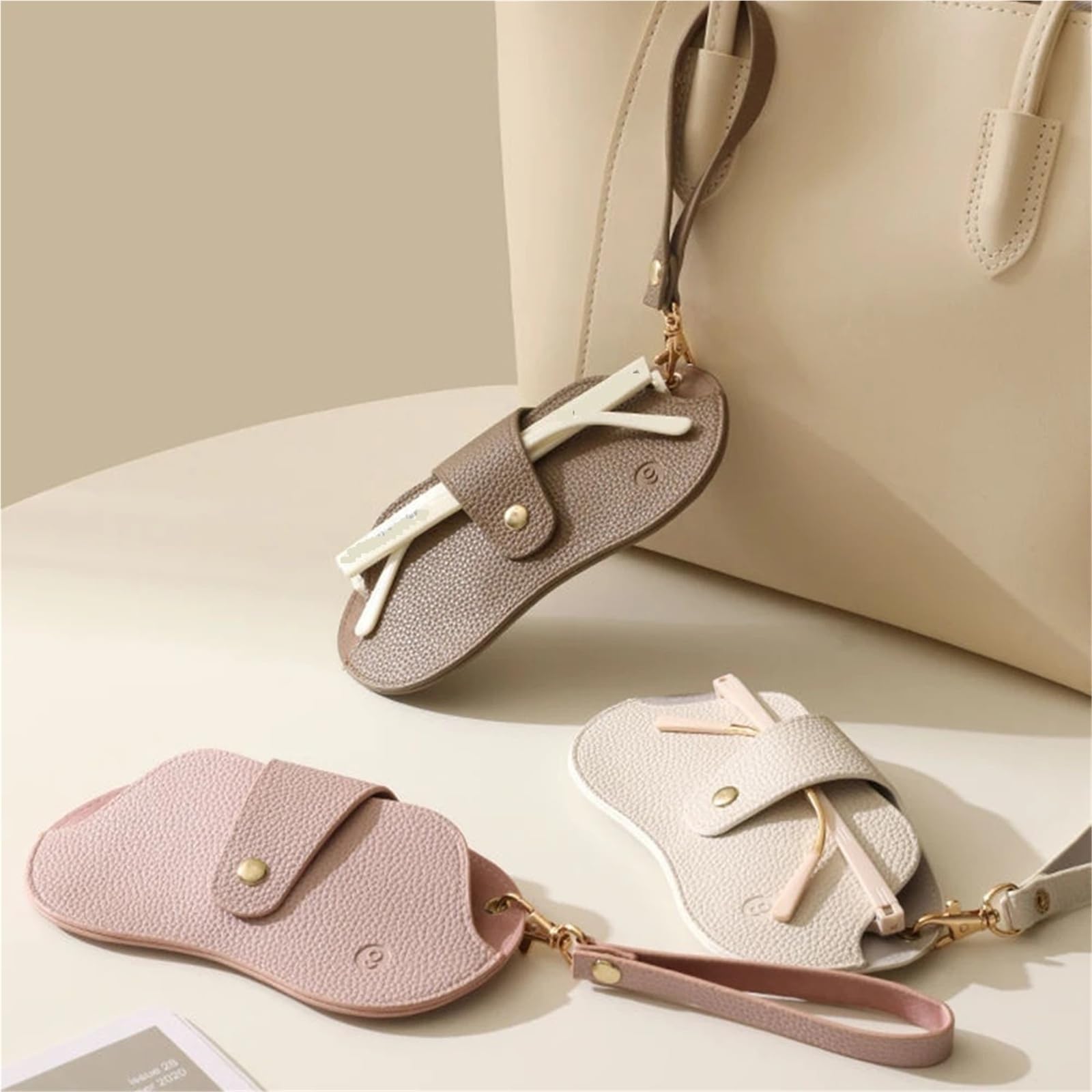 Funda Gafas Blanda Bolsa de almacenamiento gafas cuero PU