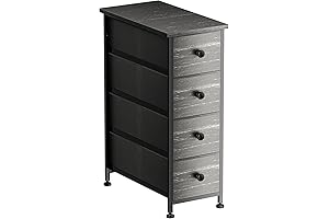 mDesign Narrow Dresser Storage Tower Stand