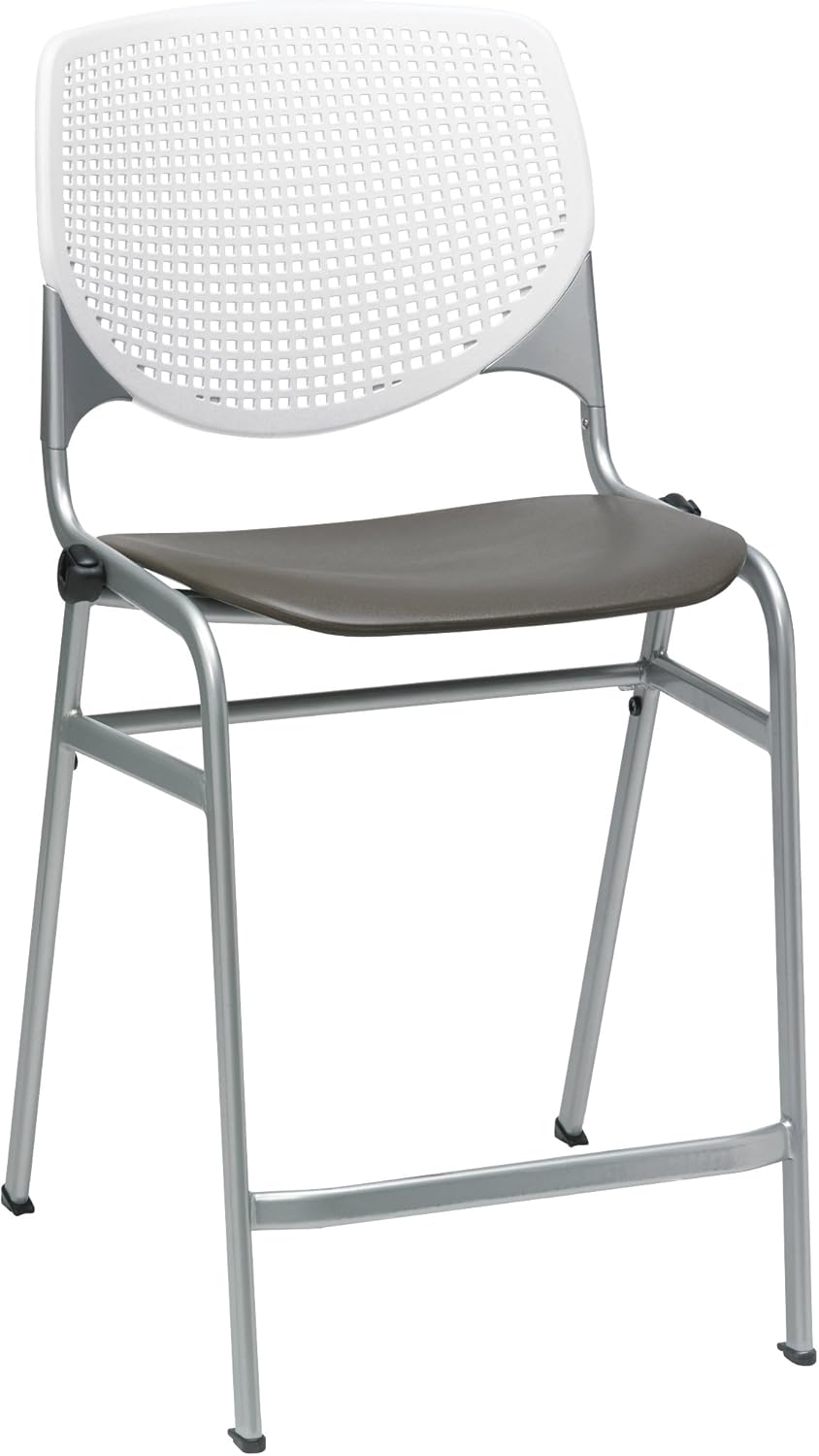 KFI Seating KOOL Series Counter Stool, Light Gray
