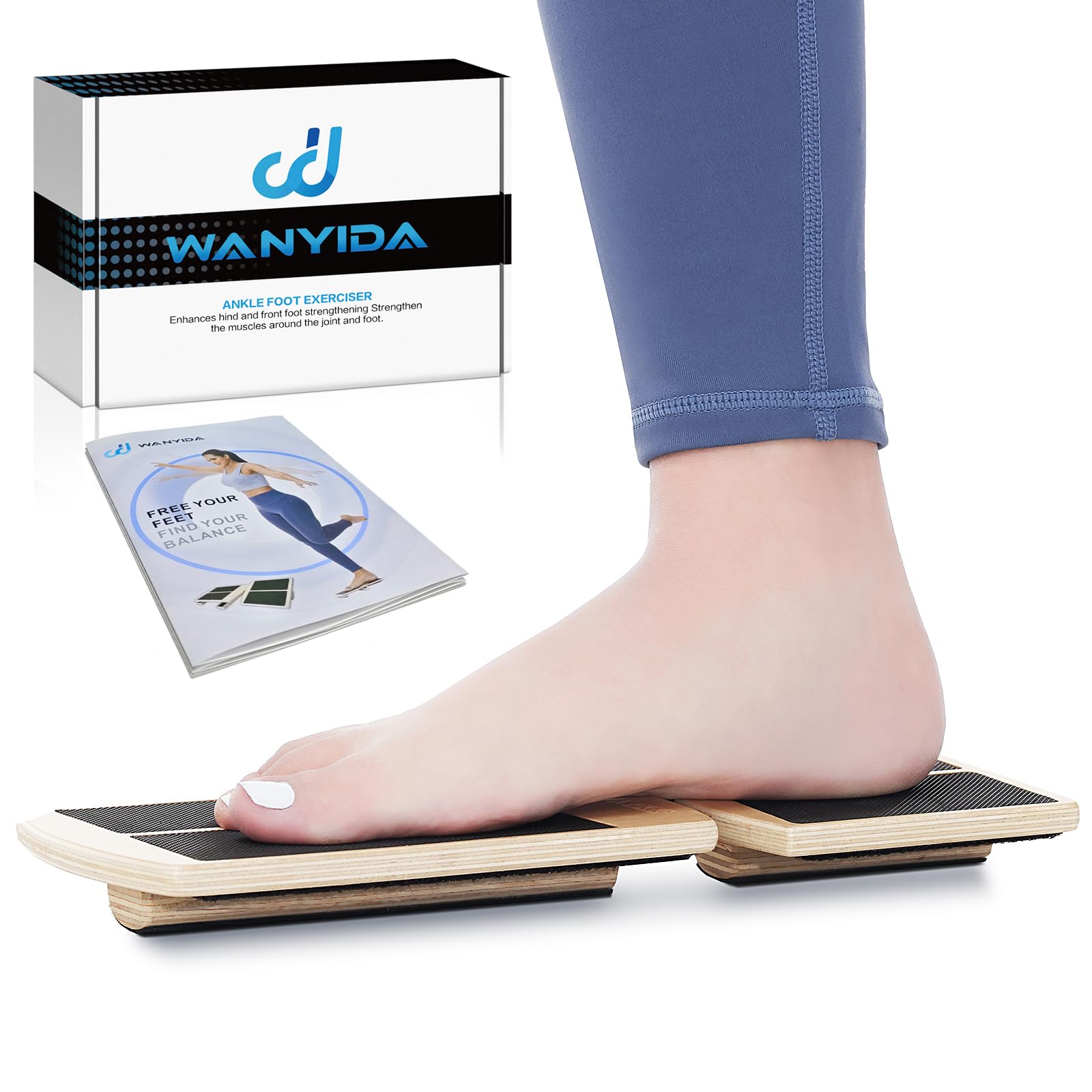 WANYIDA Ankle Foot Strengthener Exerciser for Sprained. Single Leg Balance Board, Posture Corrector, Foot Stretcher for Plantar Fasciitis Relief.