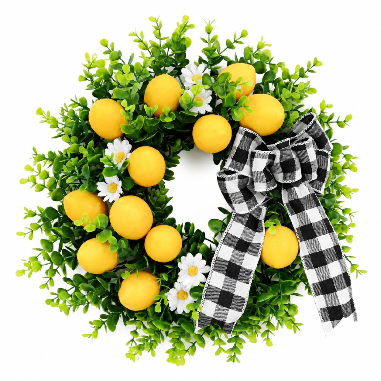 Corona Artificial, Guirnalda Decorativa para Puerta, Flores Artificiales para Hogar, Decoración Pared
