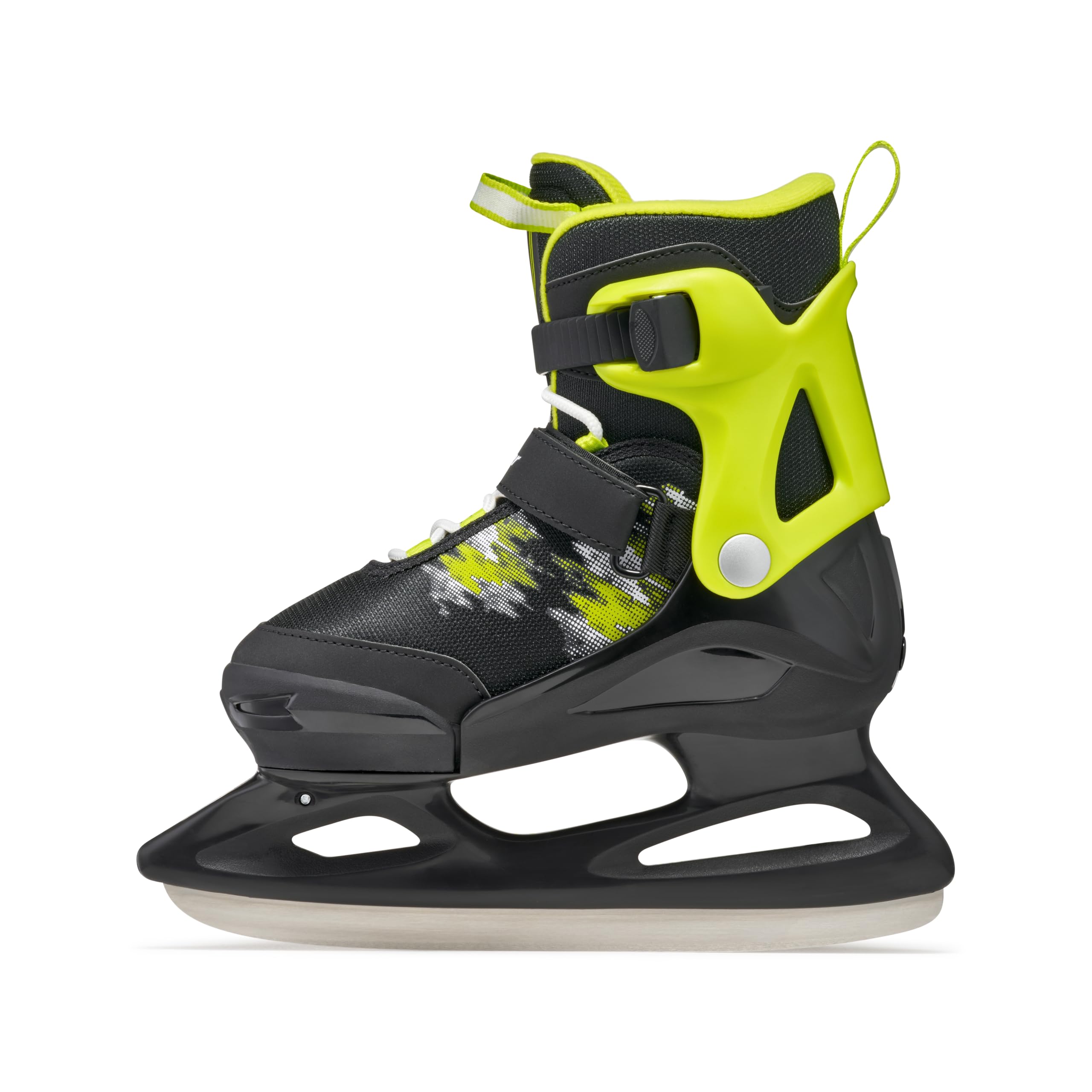 Bladerunner Micro Ice Pattini da ghiaccio Misura Regolabile, Bambini e ragazzi, Nero/Lime, 36-40