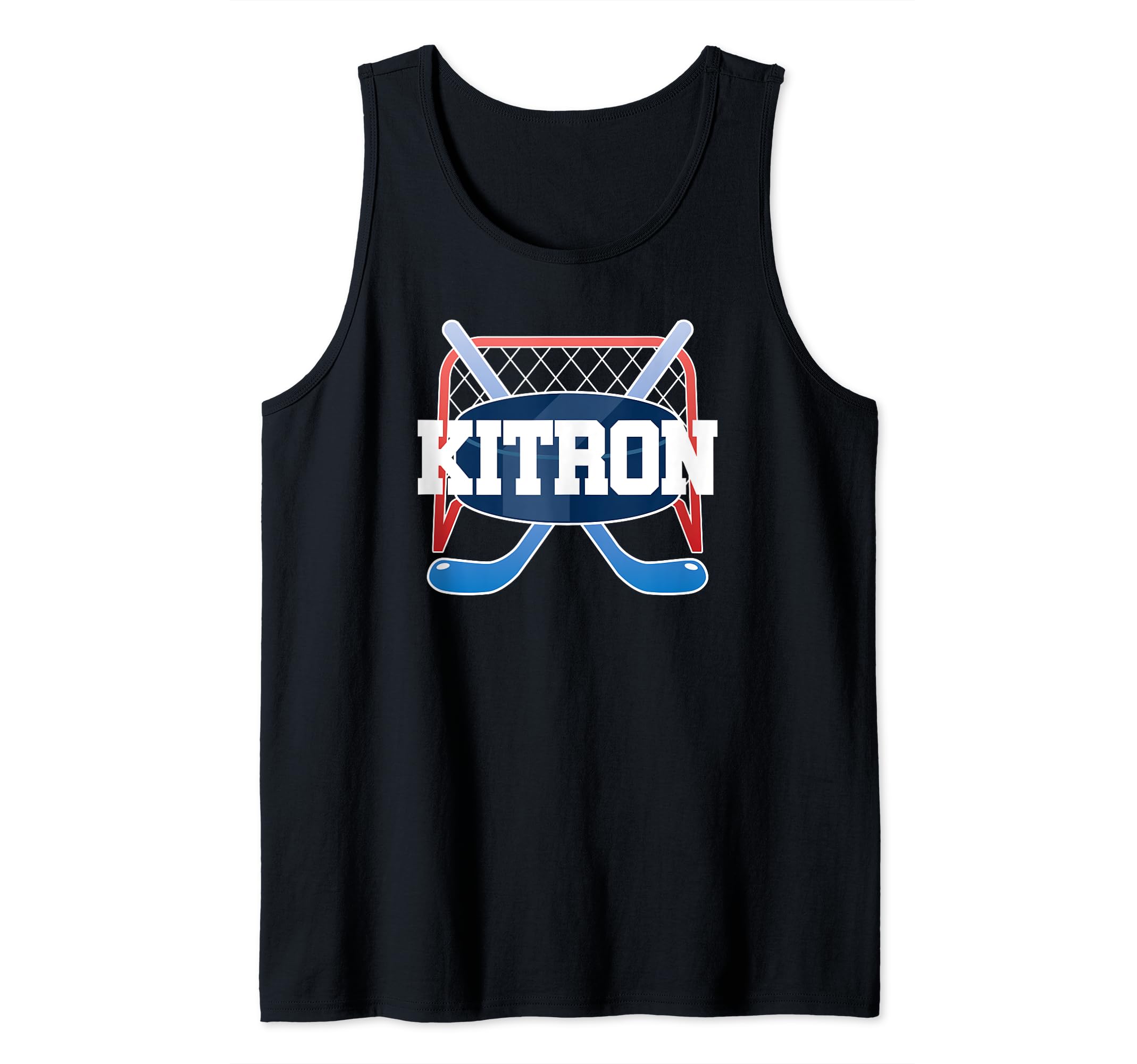 Kitron Name Boys Hockey Play Ice Rink Field Stick Puck Ball Tank Top