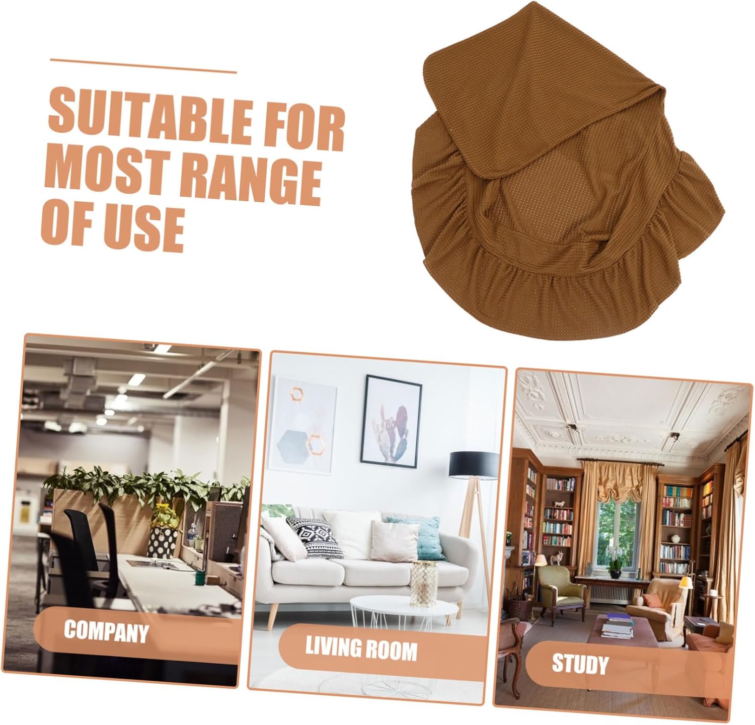 6Pcs Stretch Chair Covers for Dining Room Elastic Dining Chair Slipcovers with Ruffled Edges Easy to Install Remove Stylish Protector for Chairs