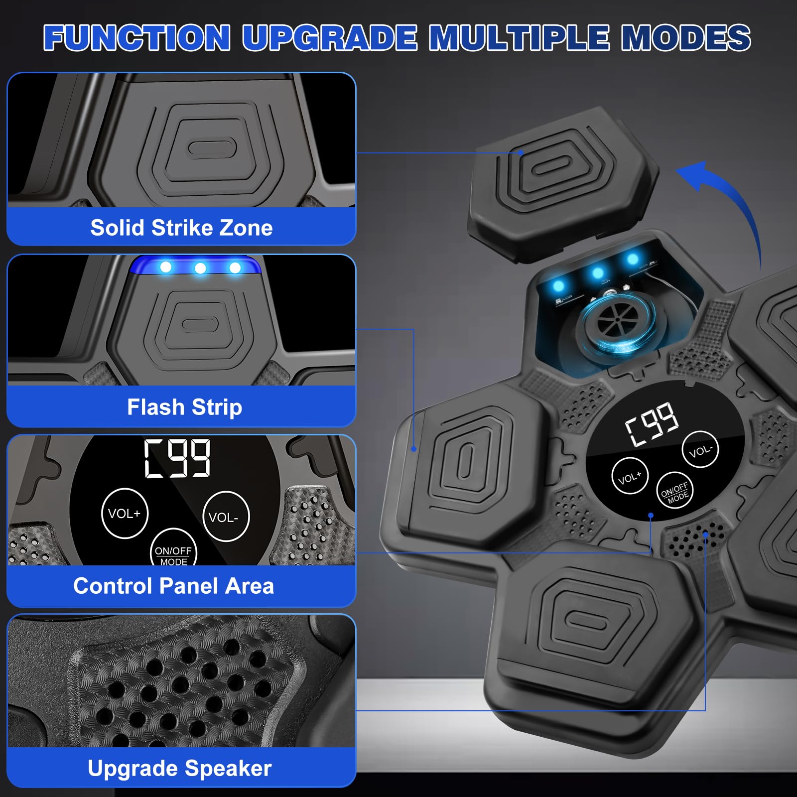 Music Boxing Machine Per Bambini E Adulti - Macchina Da Boxe Musicale Con Guanti Inclusi