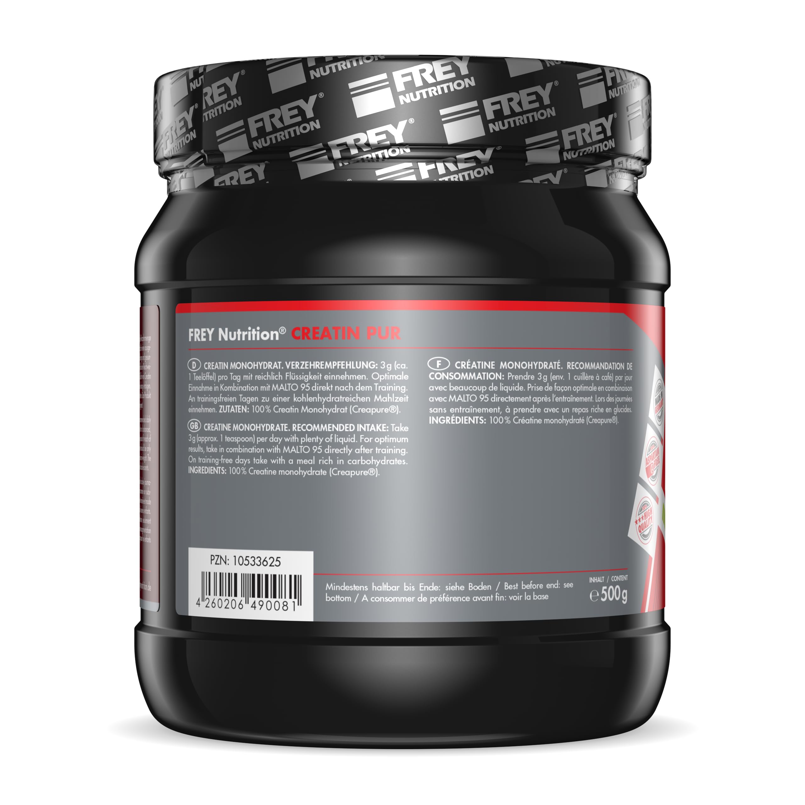 Frey Nutrition Creatin Pur, 1er Pack (1 x 500 g)