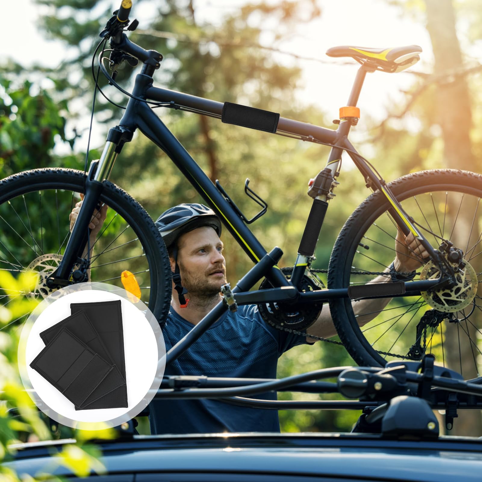 Set De 4 Protectores De Neopreno Para Cuadro De Bicicleta - Compatible Con MTB, E-bikes, Carbono, Tallas S A XL