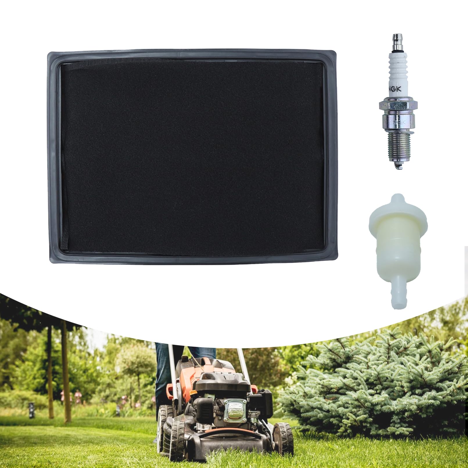 Filtro Aria con Prefiltro per Honda GX620 GX610 GX670 e Motore 18CV 20CV 24CV, ADEFOL Filtro dell'aria con Candela e Filtro Carburante Pezzi di Ricambio Accessorio Motore