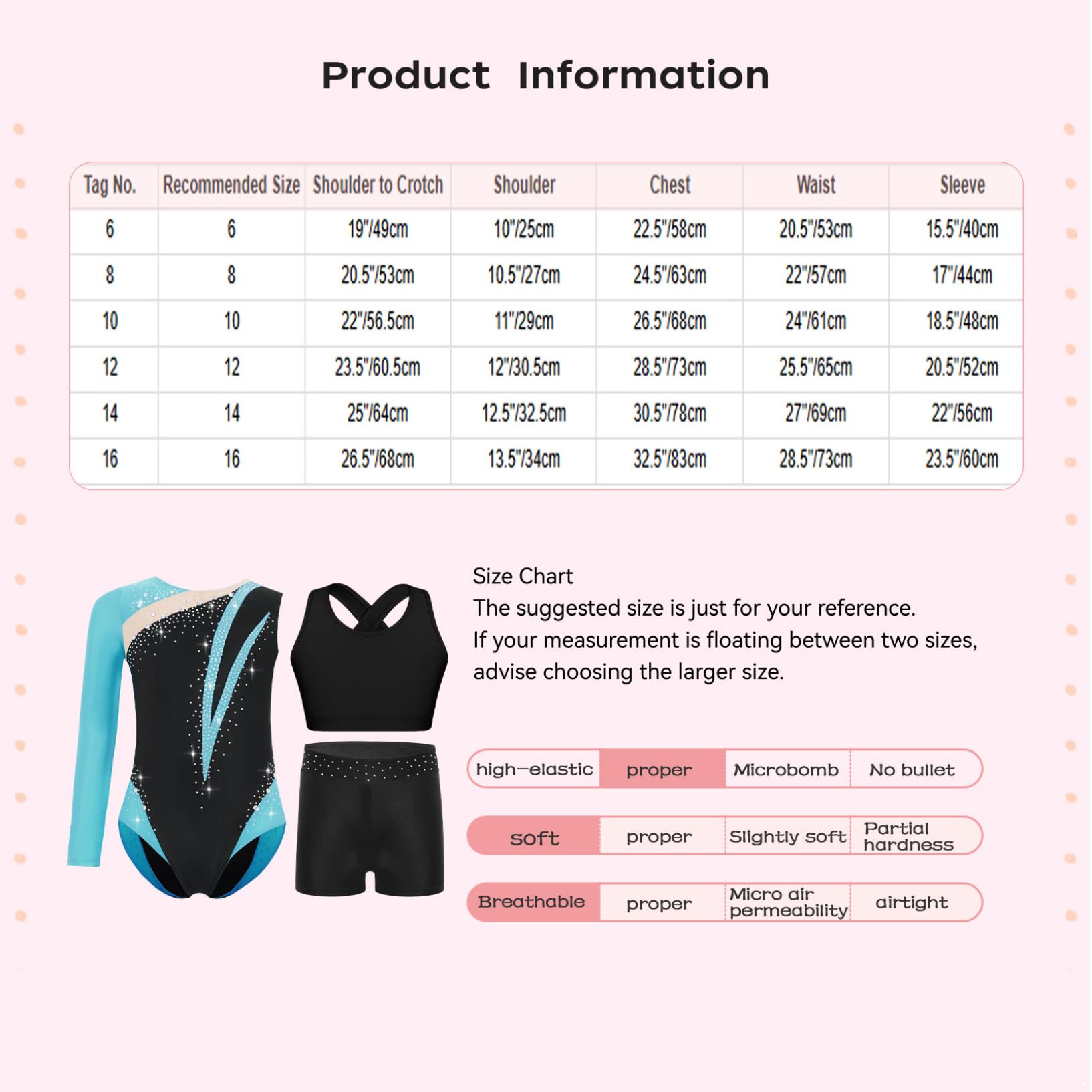 Oyolan Maillot Brillante De Gimnasia Rítmica Para Niñas Leotardo Mangas Largas Con Chaleco Corto Y Leggings Cortos Body Deportivo Yoga Fitness