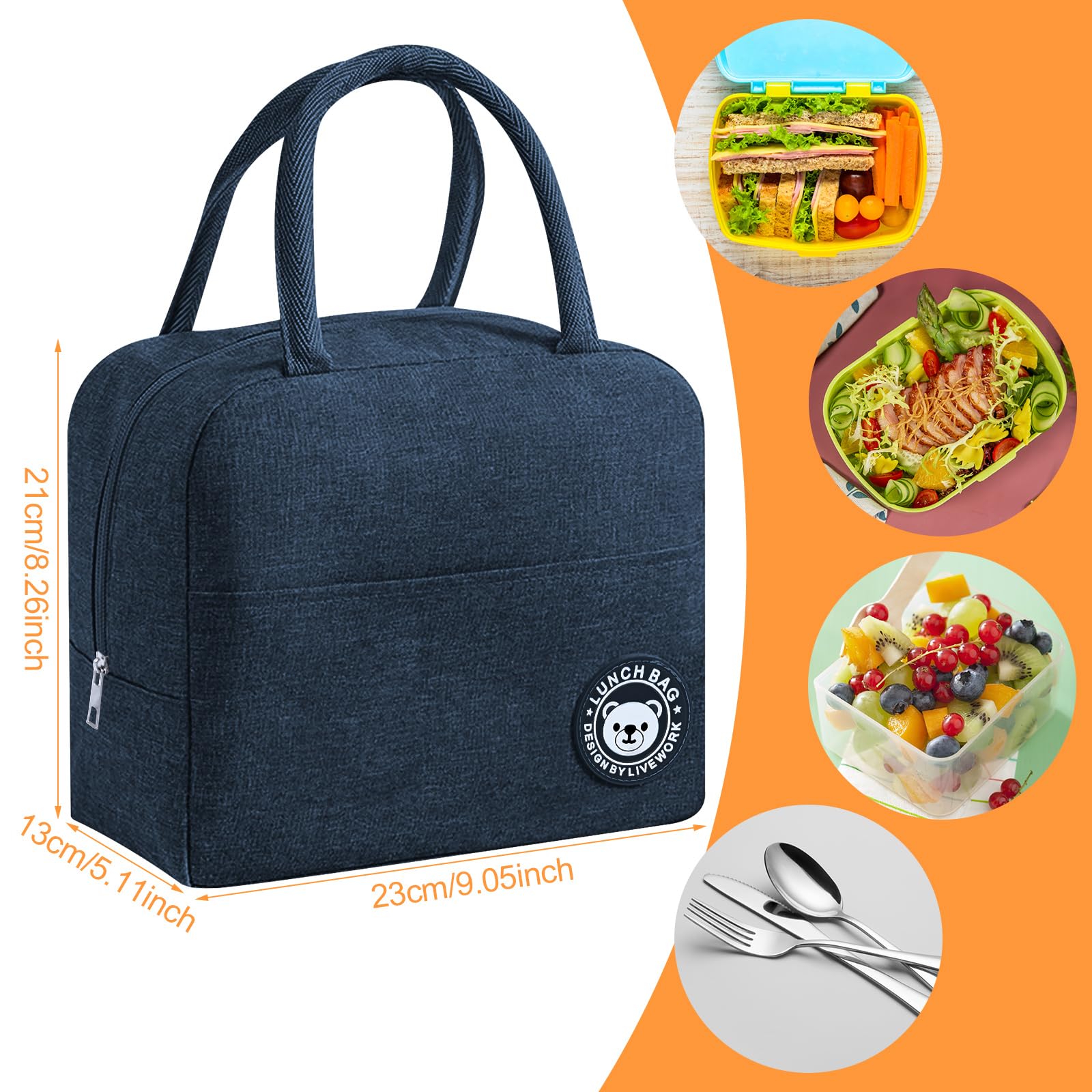 Petit Sac Isotherme Repas Imperméable à L'eau Glaciere Repas Doublement