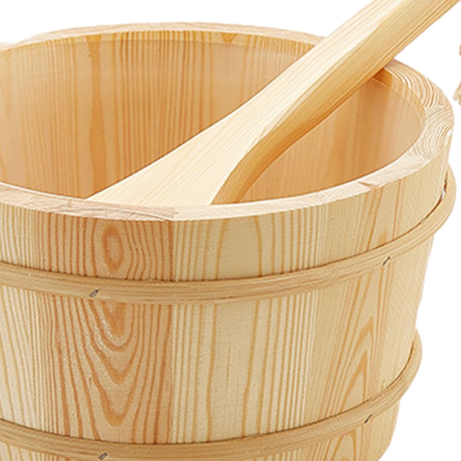 predolo Cubo de Sauna con y asa, Set de Accesorios para baños en casa.