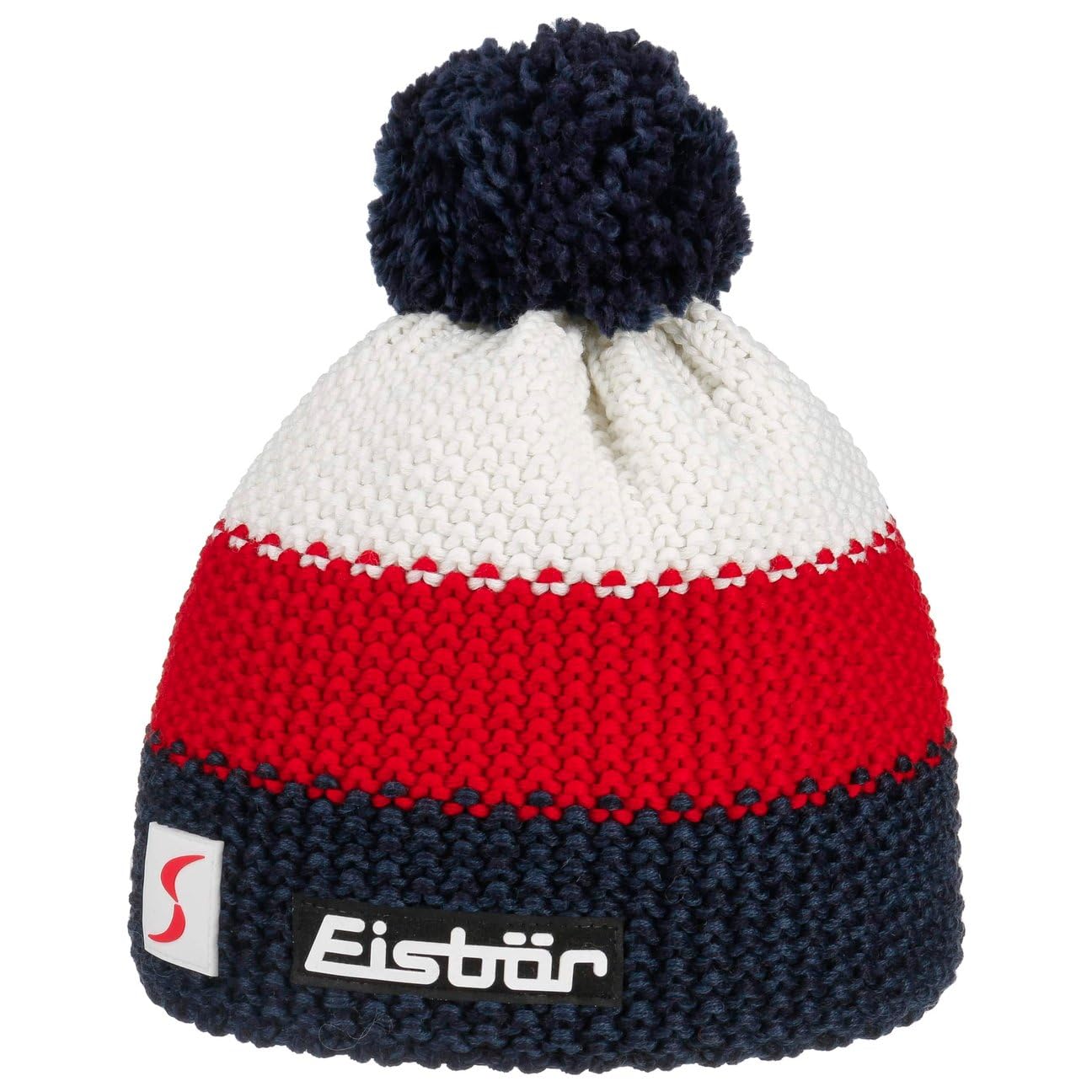 Eisbär Beanie con Pompón Star Mujer/Hombre - Made in The EU Gorro de Punto Forro, Forro otoño/Invierno Invierno