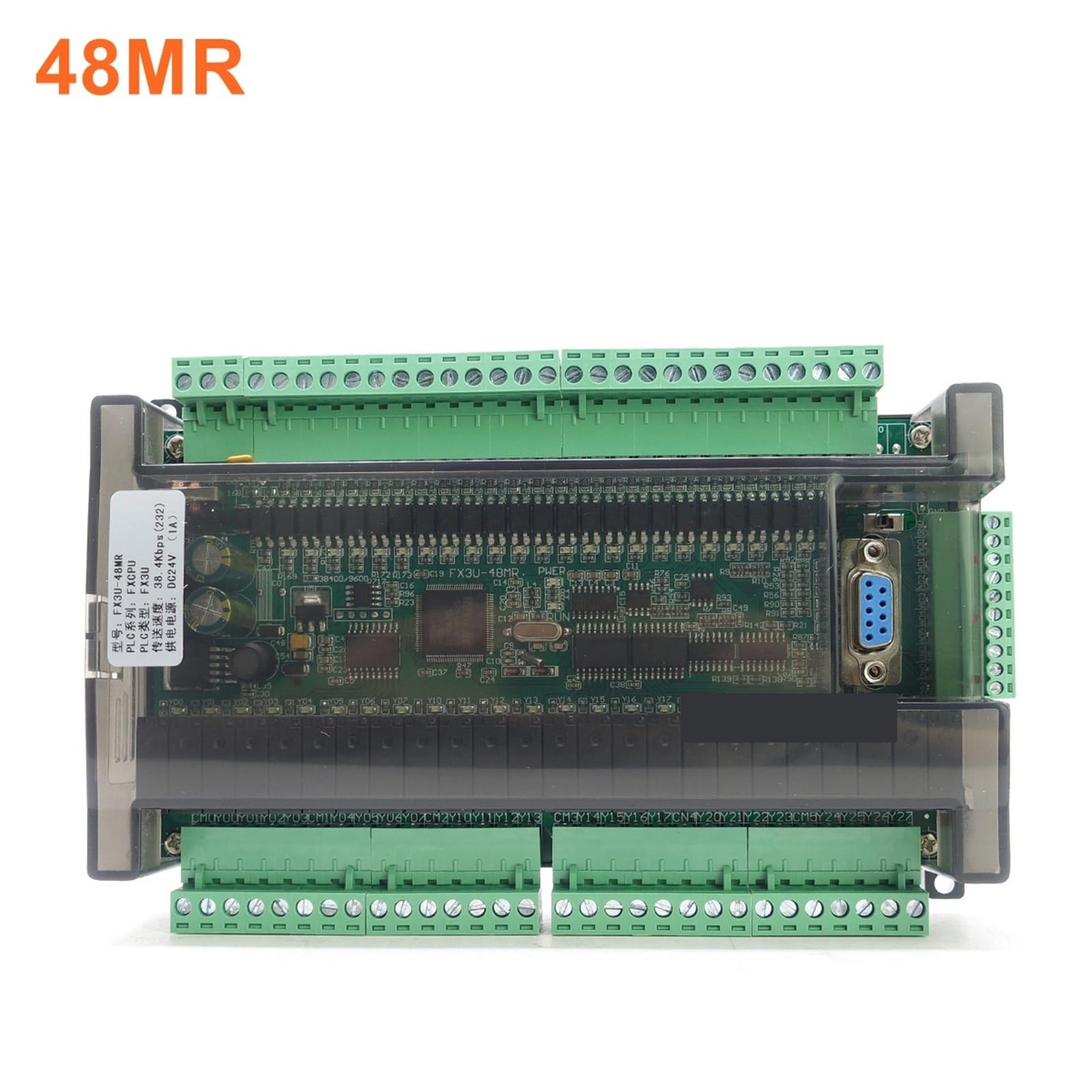 1 Stück FX3U-48MT FX3U-48MR PLC Industriesteuerplatine 6AD 2DA 24 Eingang Ausgang mit RTC RS485 CAN-Kommunikation(48mr-can-485-rtc)