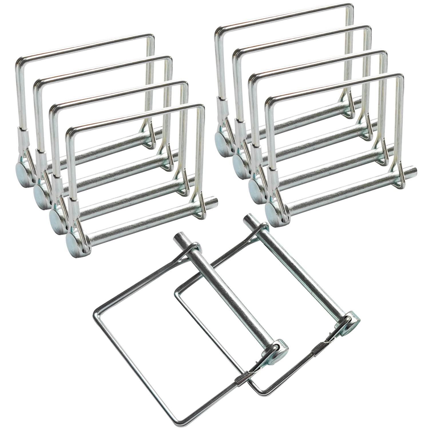 XBDZR 10 Pcs Wire Lock Pin, 1/4 Inch Heavy Duty Safety Coupler Pin Shaft Locking Pin for Farm Trailers Wagons Lawn Garden