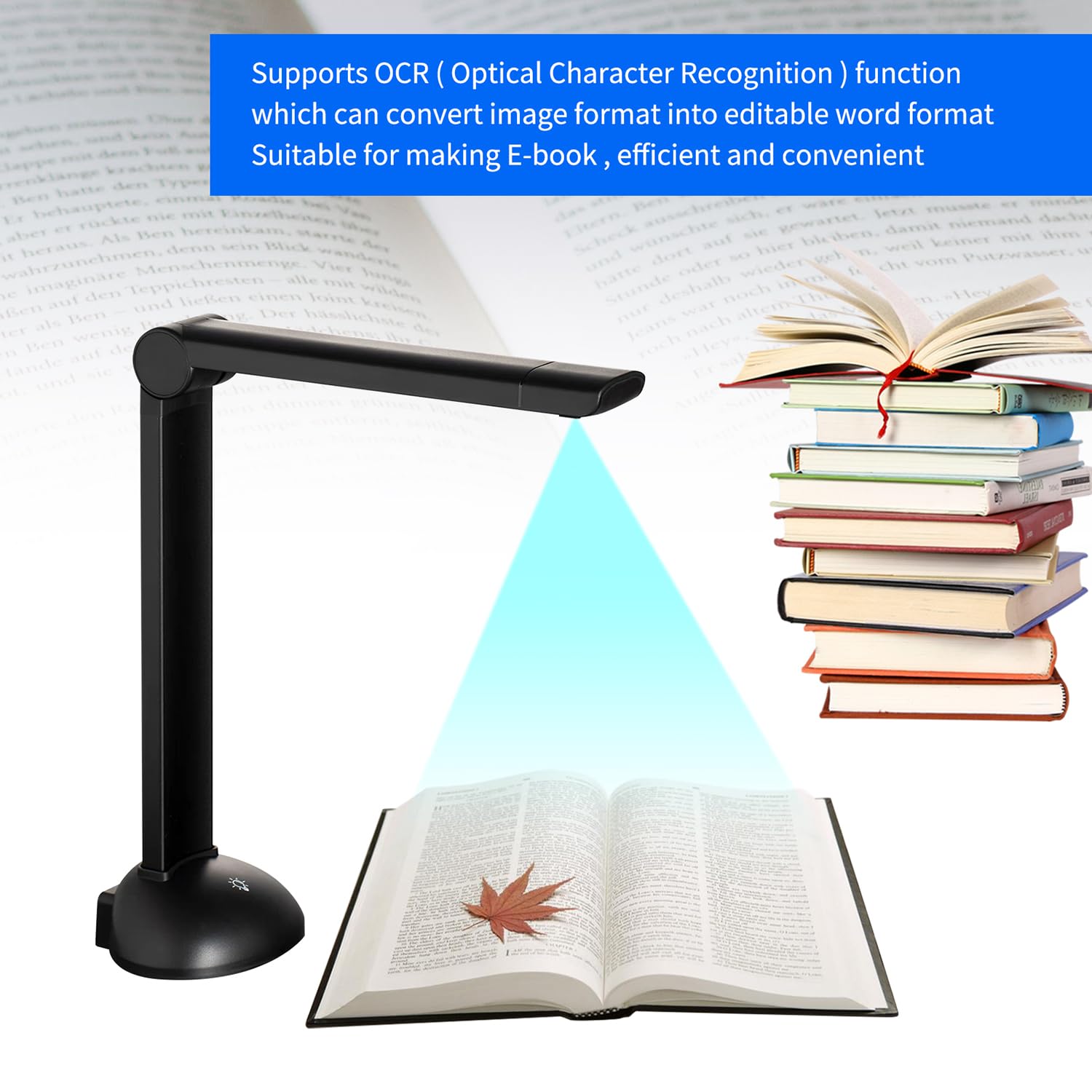 Escáner de documentos A3 de 8 MP de alto con reconocimiento OCR, optimización de imagen LED para PC con Windows