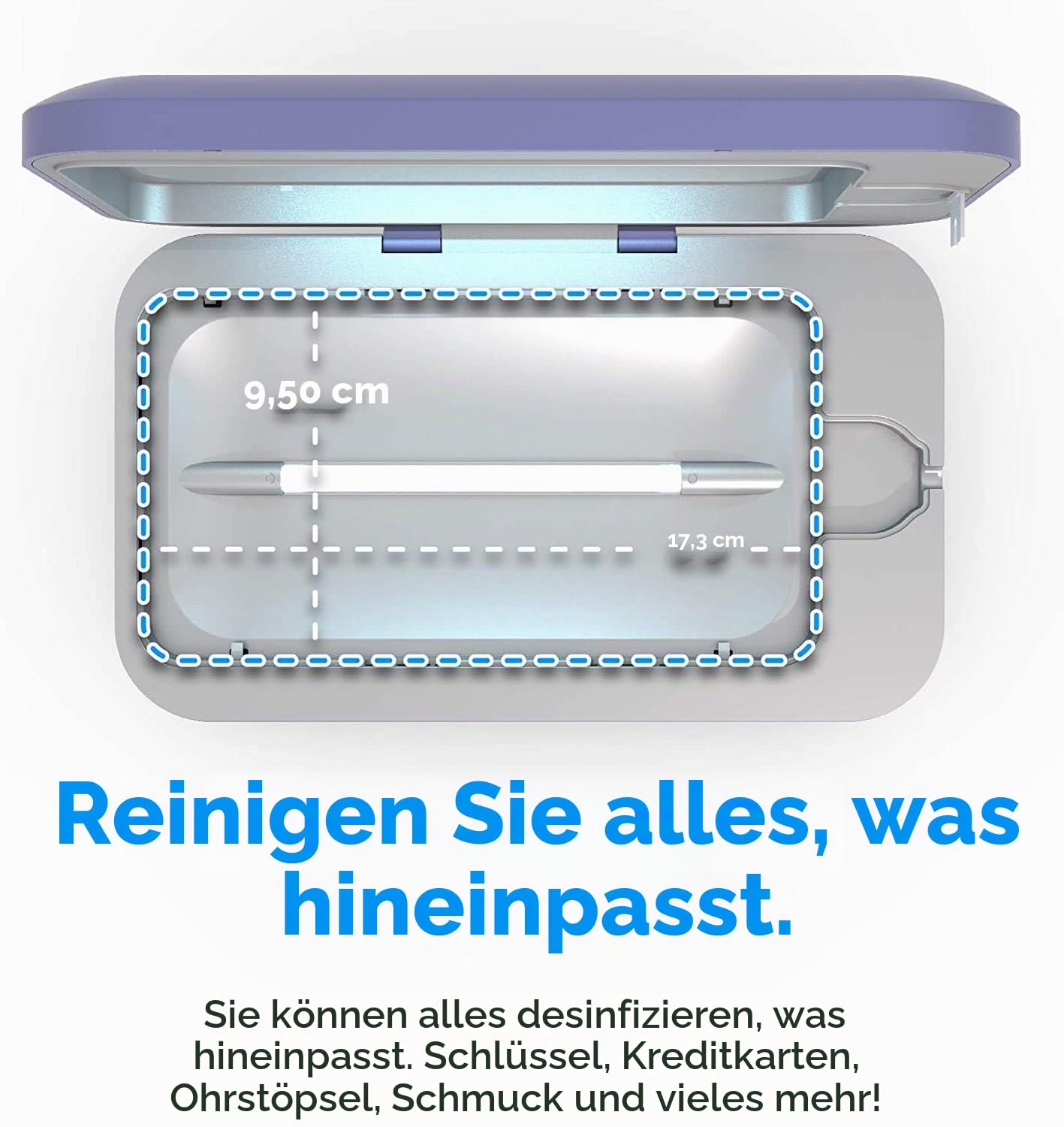 PhoneSoap 3 Uv-Smartphone-Desinfektionsmittel Und Universal-Ladegerät | Patentierter Und Klinisch Erprobter Uv-Desinfektionsgerät (Immergrün)