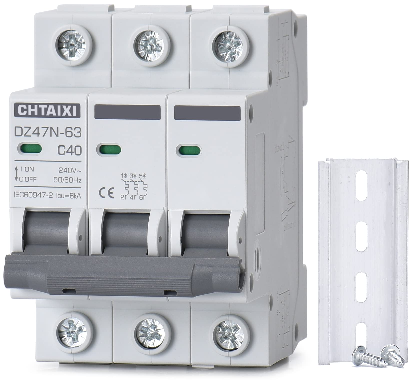 AC Miniature Circuit Breaker, 3 Pole 480V 20 Amp — Amazon image 21