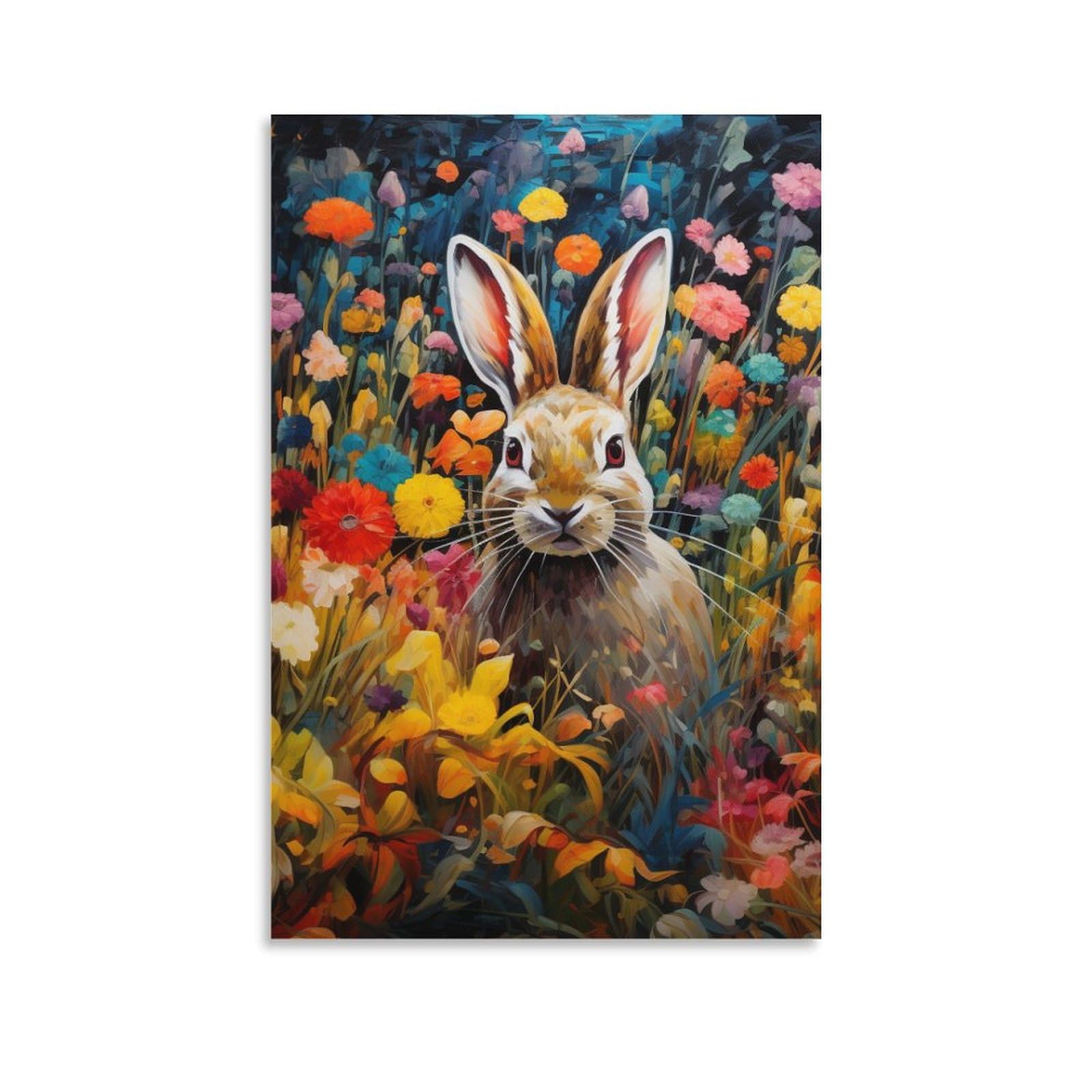 Tableau lapin pour decoration de la maison grand format 50x75cm