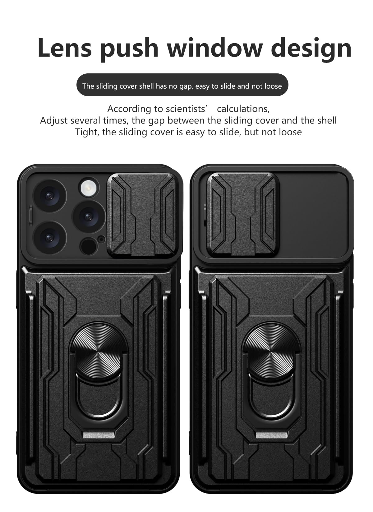 JIYU Cover per Xiaomi Redmi Note 10 4G/Note 10S Custodia Protezione Fotocamera Scorrevole Case Antiurto Militare 360° Metallo Anello Supporto Full