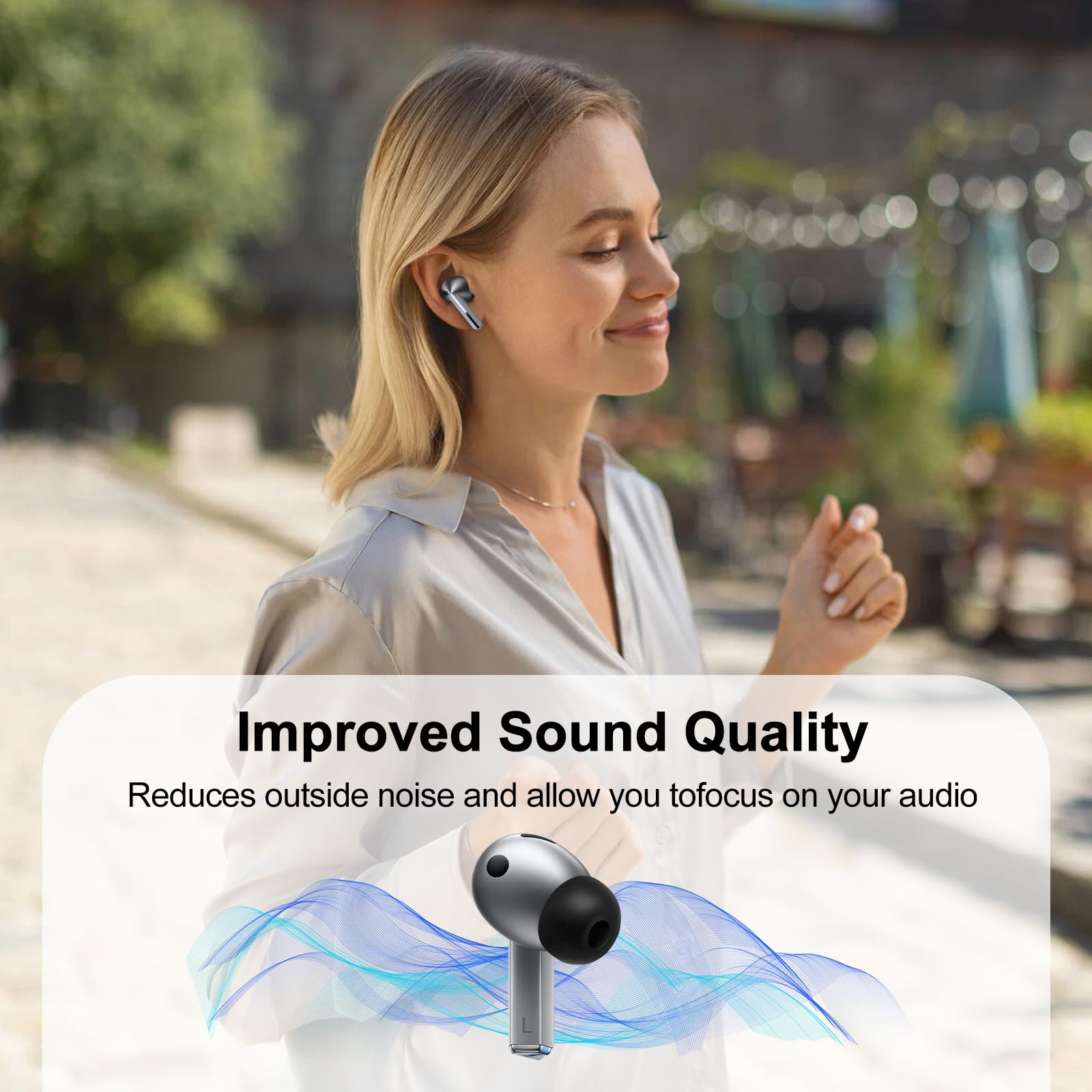 Wkładki douszne z pianki dla Samsung Galaxy Buds3 Pro, zestaw wkładek dousznych z pianki, 6 sztuk, 3 rozmiary - czarne