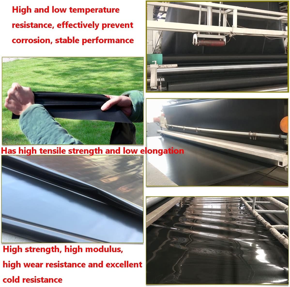 Heavy Duty Waterproof PE Soft Rubber Pond Liner for Garden, Backyard Waterfall, Durable & Flexible, Perfect for Landscaping, Outdoor Decor & Fish Ponds