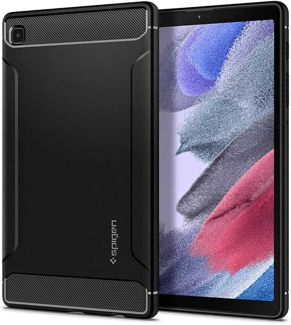 Spigen Rugged Armor Designed For Samsung Galaxy Tab A7 Lite Protective Case Cover For 8.7 Inch 2021 (SM-T225/T220) - Black