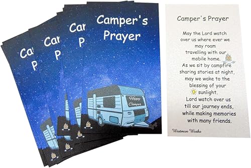 Westmon Works Paquete de 10 tarjetas de oración para campistas hechas en los Estados Unidos
