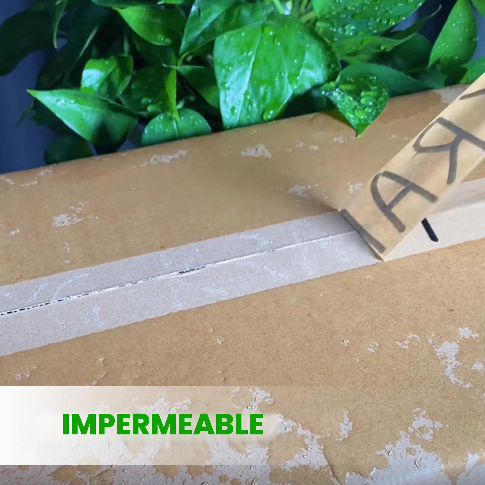 ADHES Cinta de embalaje de papel kraft Cinta adhesiva para paquetes y cajas reciclable ecológico marrón 50mm x 40m