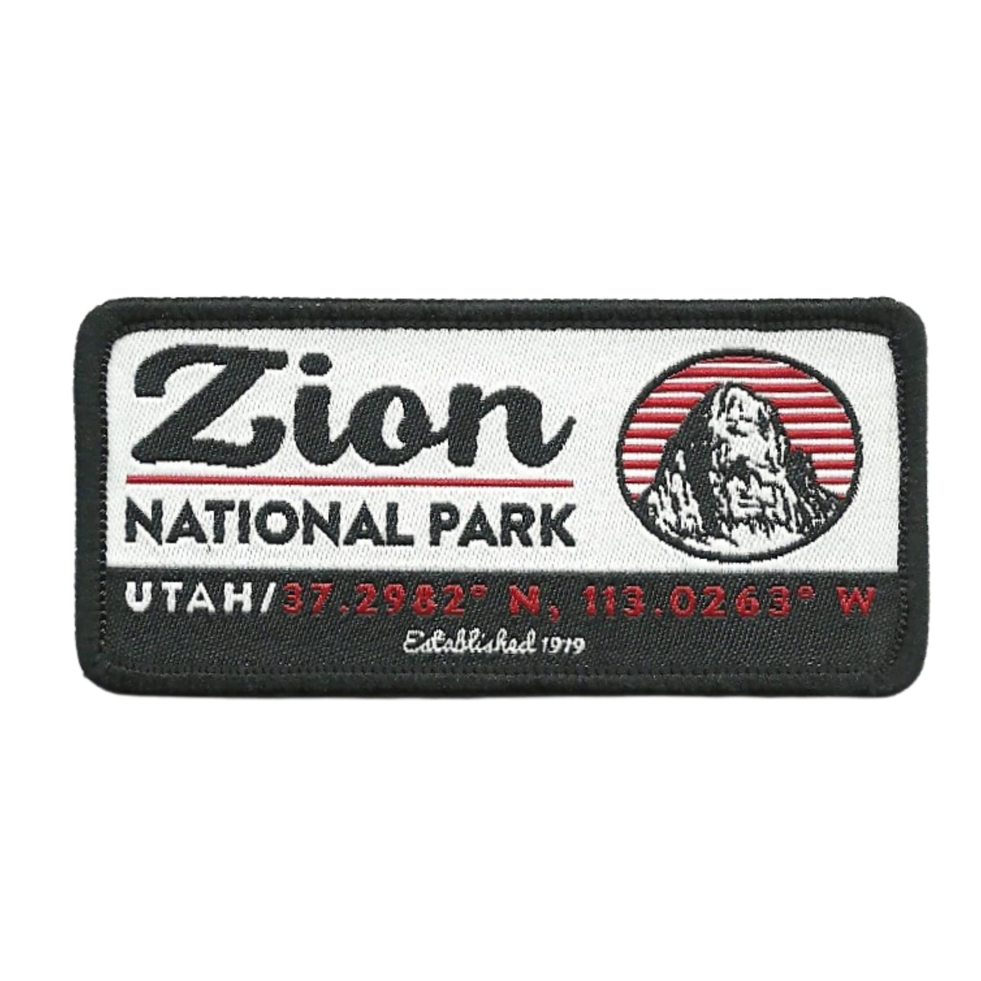 Zion National Park Utah Iron-On Embroidered Patch - Souvenir Badge For Jackets, Bags