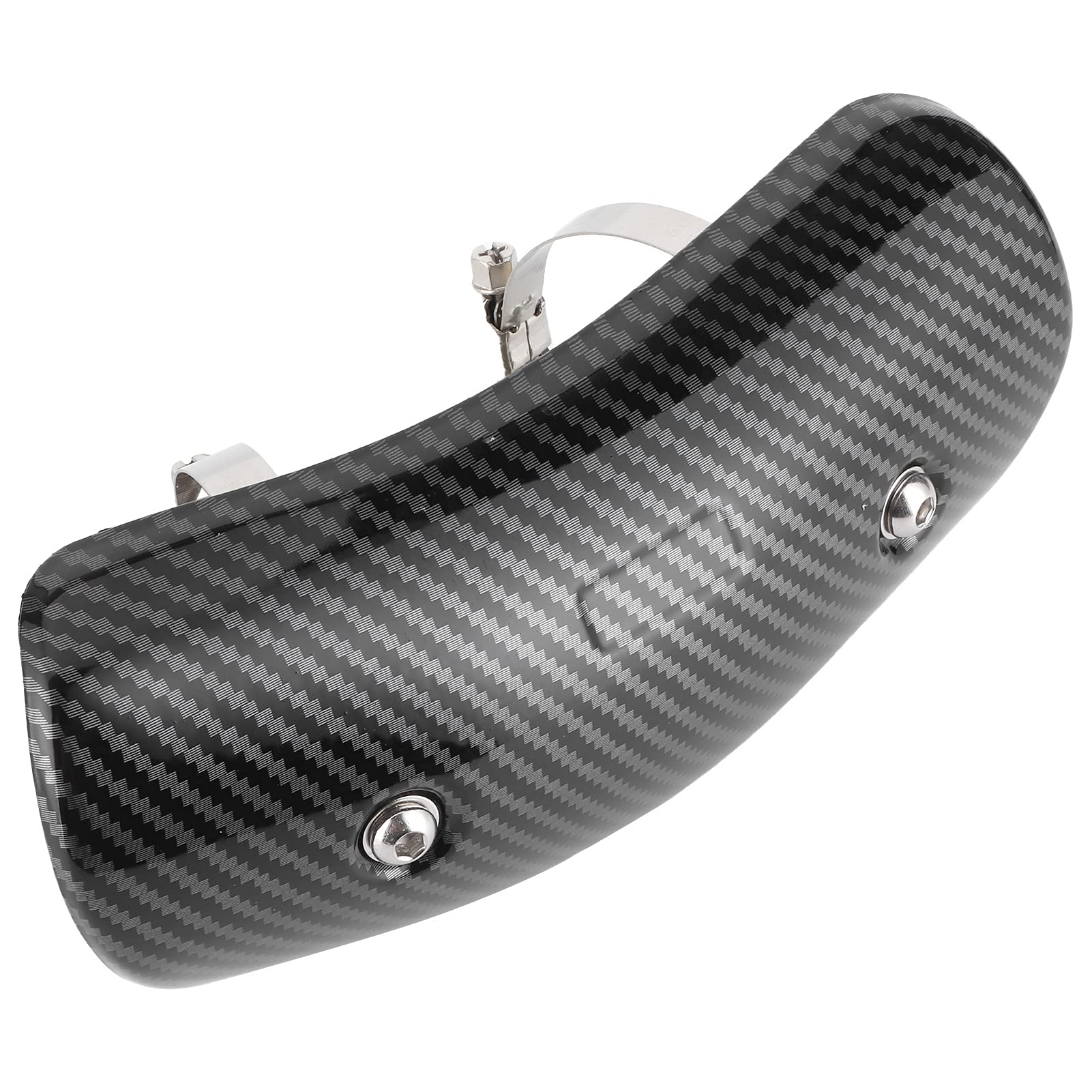 Couvercle de Protection Thermique pour échappement de Moto, Accessoire Universel Anti-brûlure (Motif en fibre de carbone d' par)