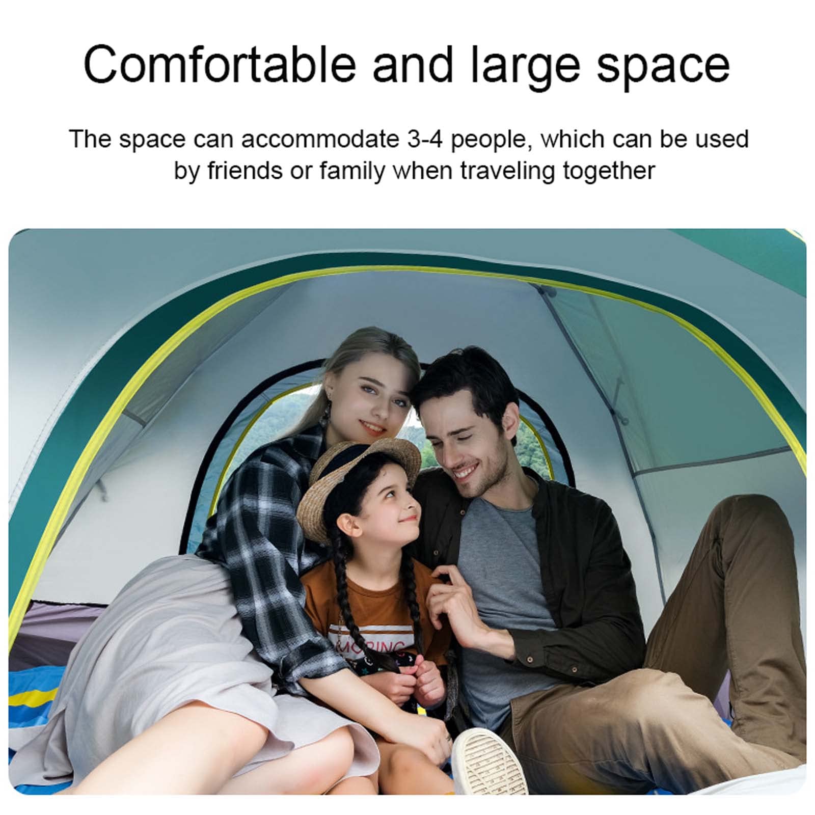 Amazon.co.jp: 4人用インスタントポップアップキャンプテント、簡単
