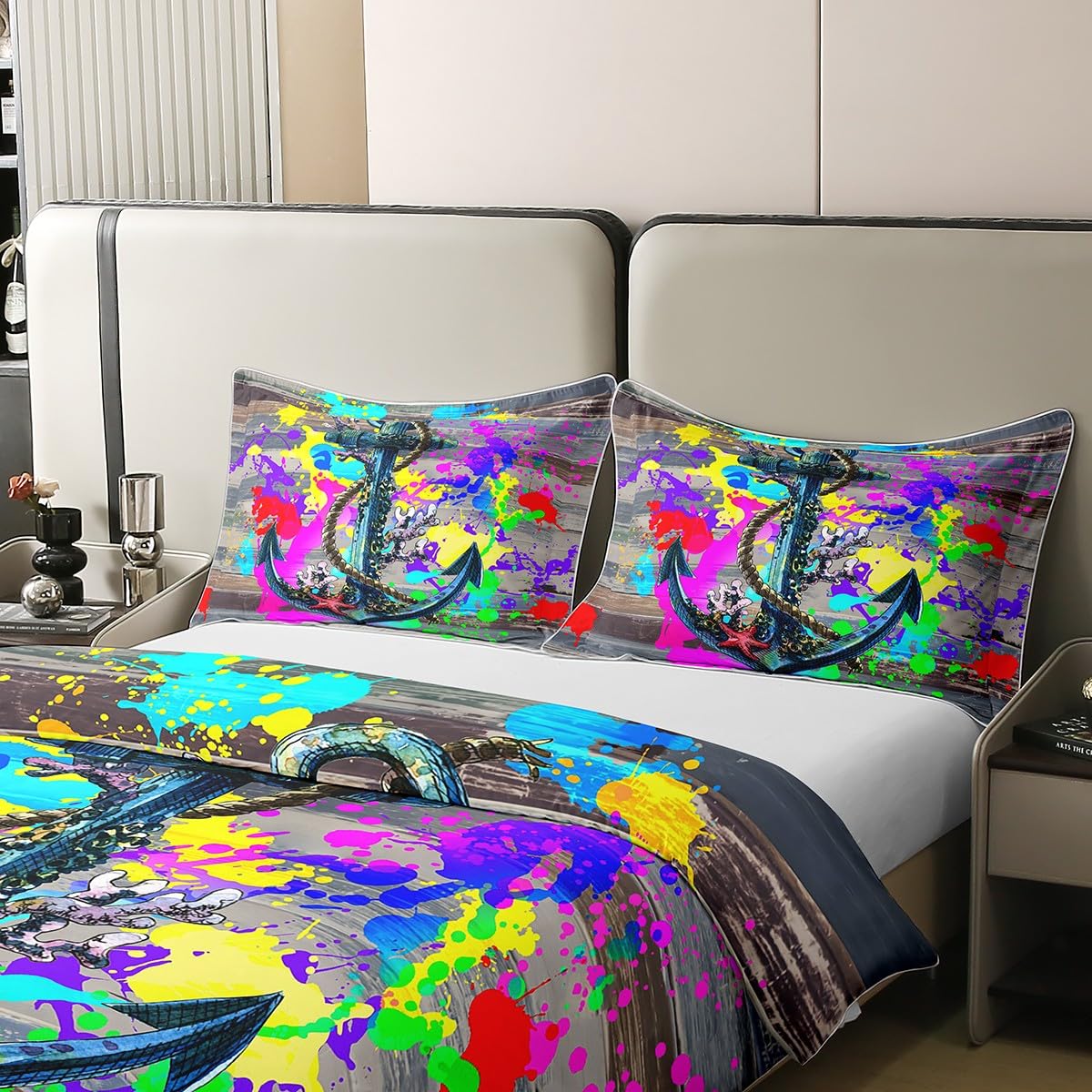 Feelyou Set copripiumino in 100% cotone per letto matrimoniale