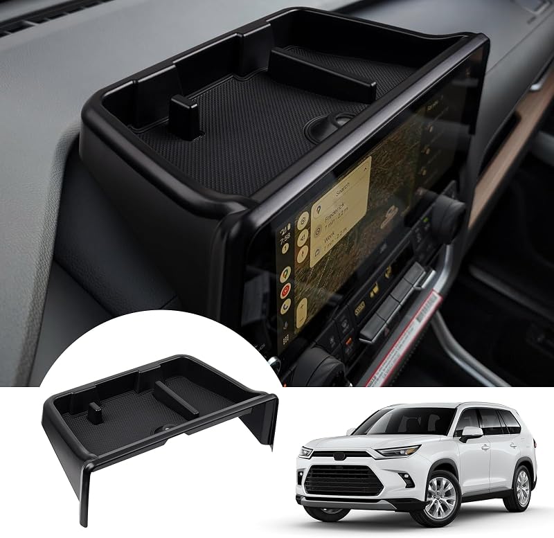 Organizador de console central Autorder com suporte para celular para Toyota Grand Highlander 2024 e 2025 – 1 unidade